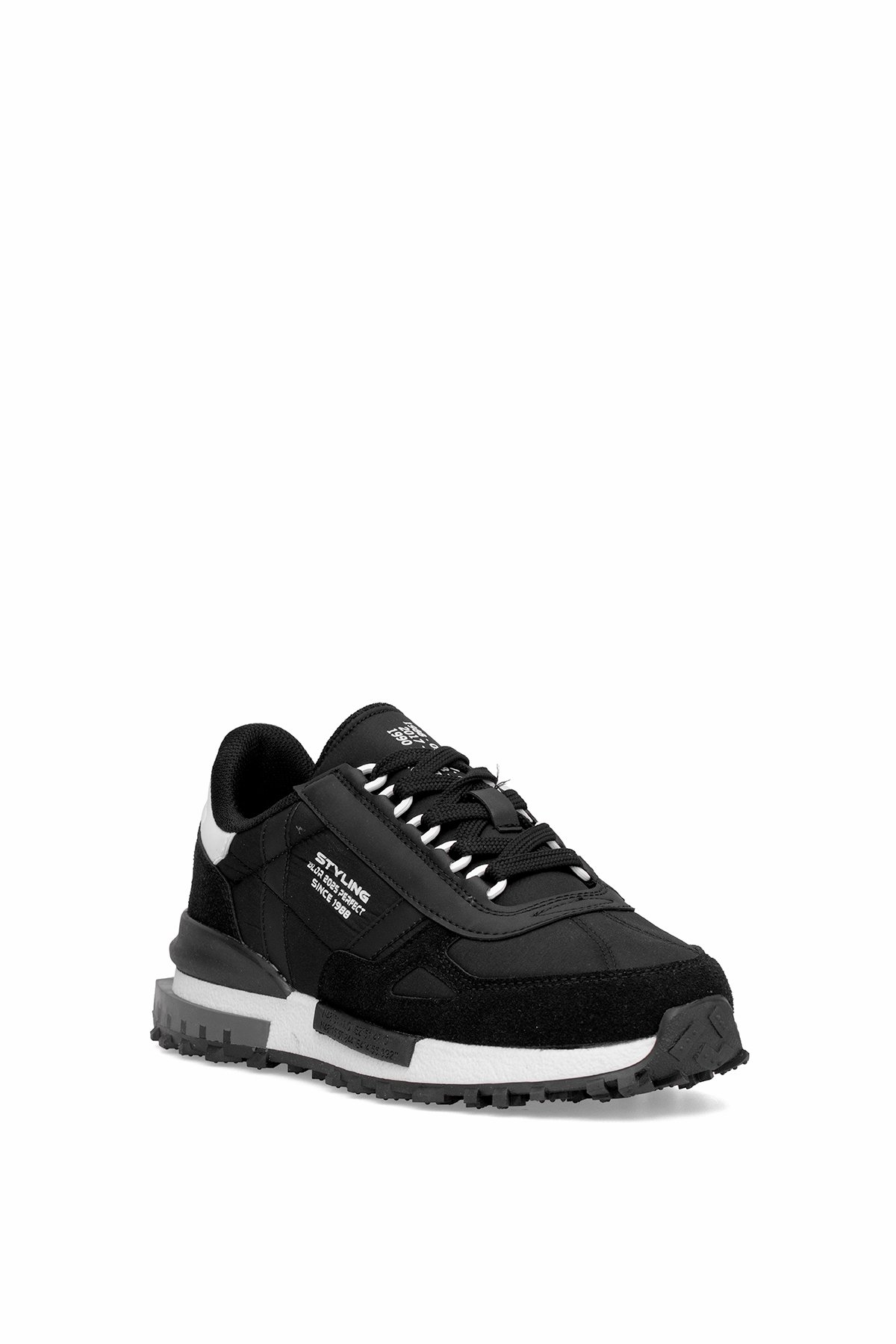 Elit IKZ8089 Erkek Klasik Sneaker Siyah - Beyaz