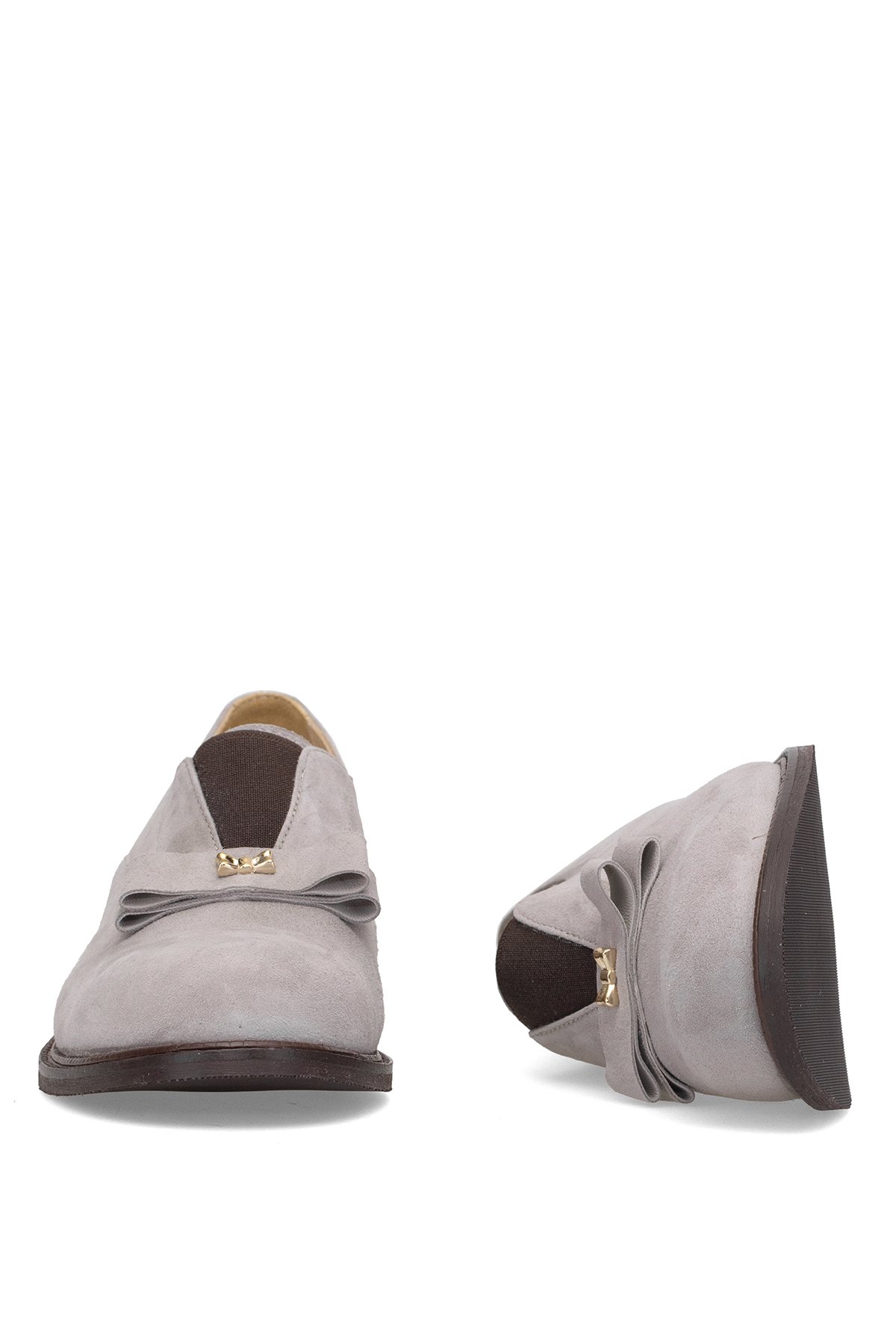 Elit Ivana Kadın Hakiki Süet Deri Casual Ayakkabı Gri