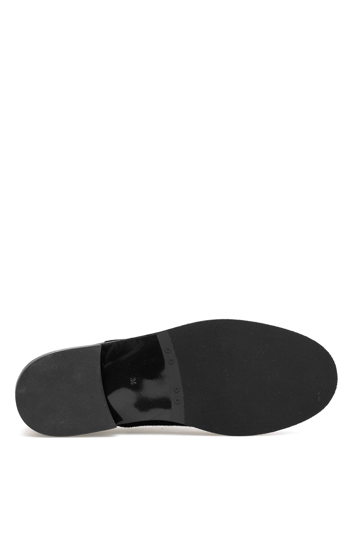 Elit Ivana Kadın Hakiki Süet Deri Casual Ayakkabı Siyah