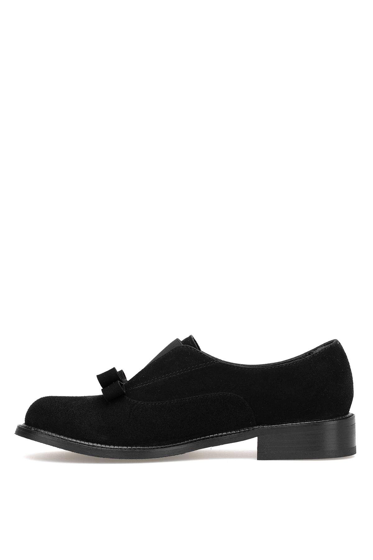 Elit Ivana Kadın Hakiki Süet Deri Casual Ayakkabı Siyah