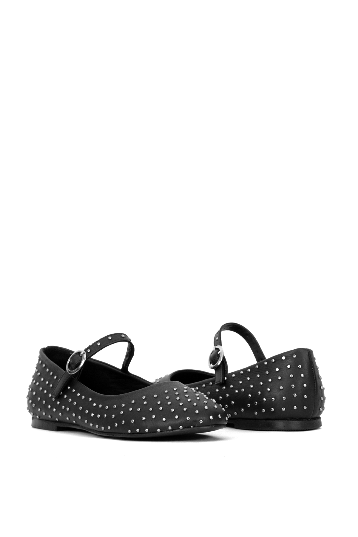 Elit Jada Kadın Hakiki Deri Troklu Babet Siyah