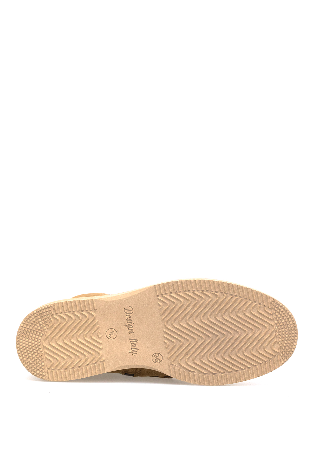 Elit Lorivane Kadın Hakiki Nubuk Deri Düz Bot Taba