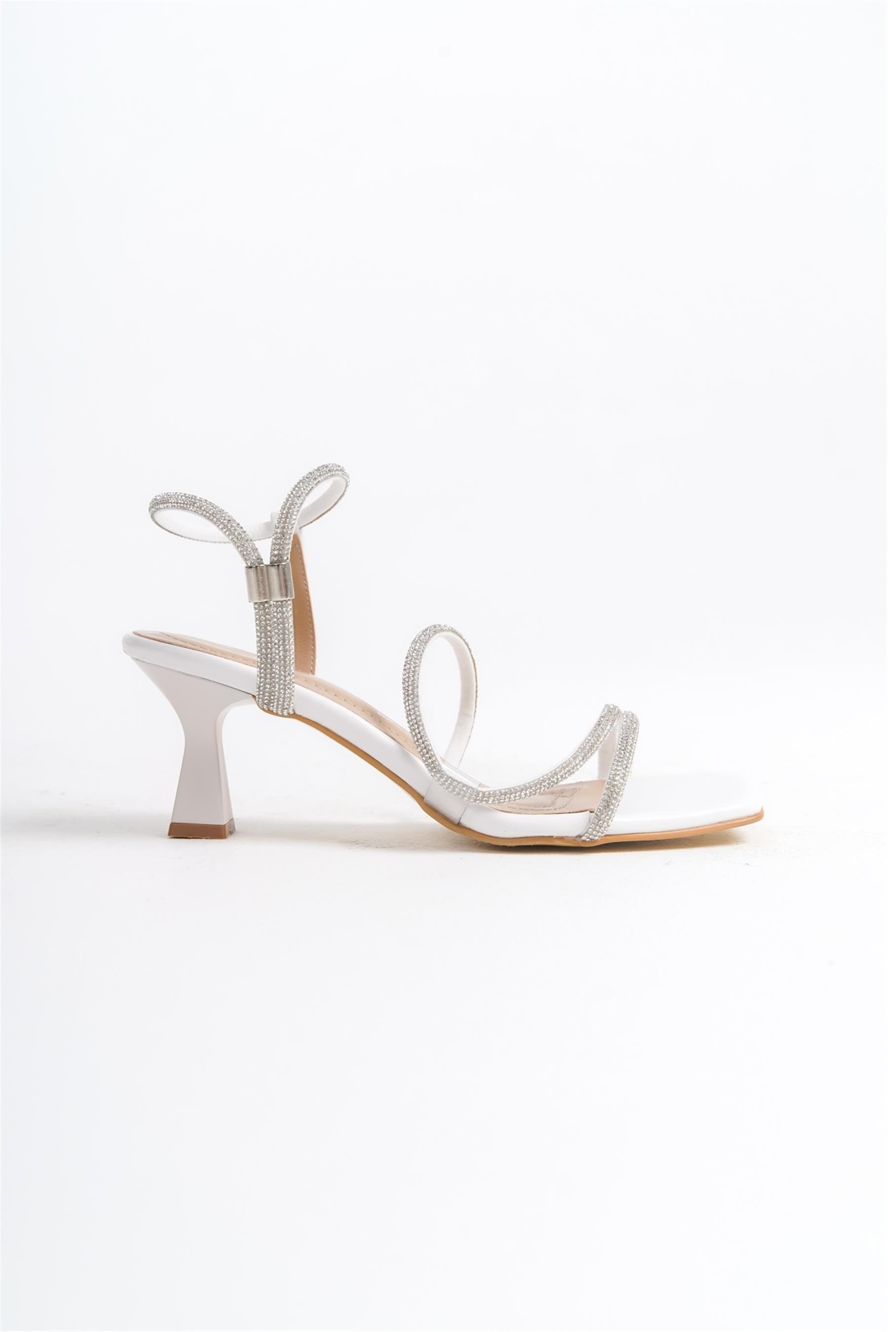 Elit Mst1004C Kadın Topuklu Ayakkabı Beyaz