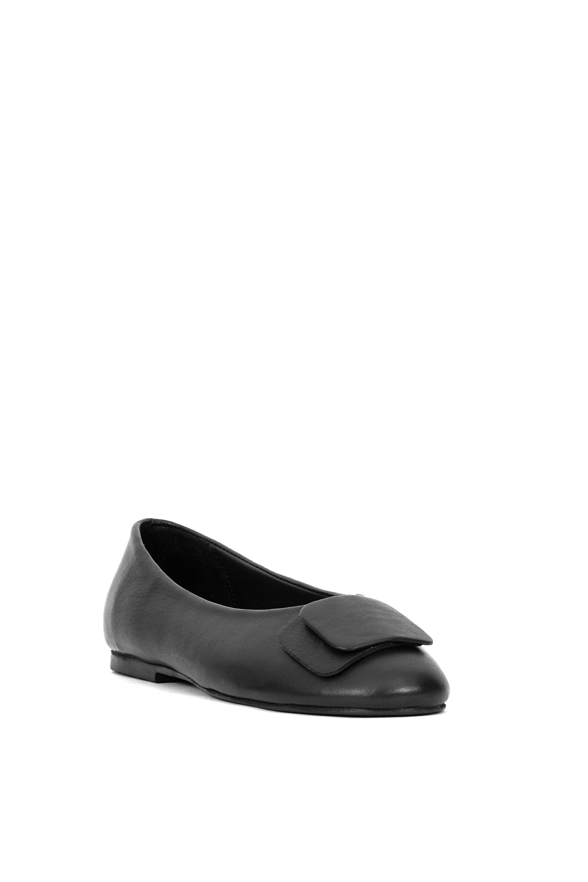 Elit Nova Kadın Hakiki Deri Babet Siyah