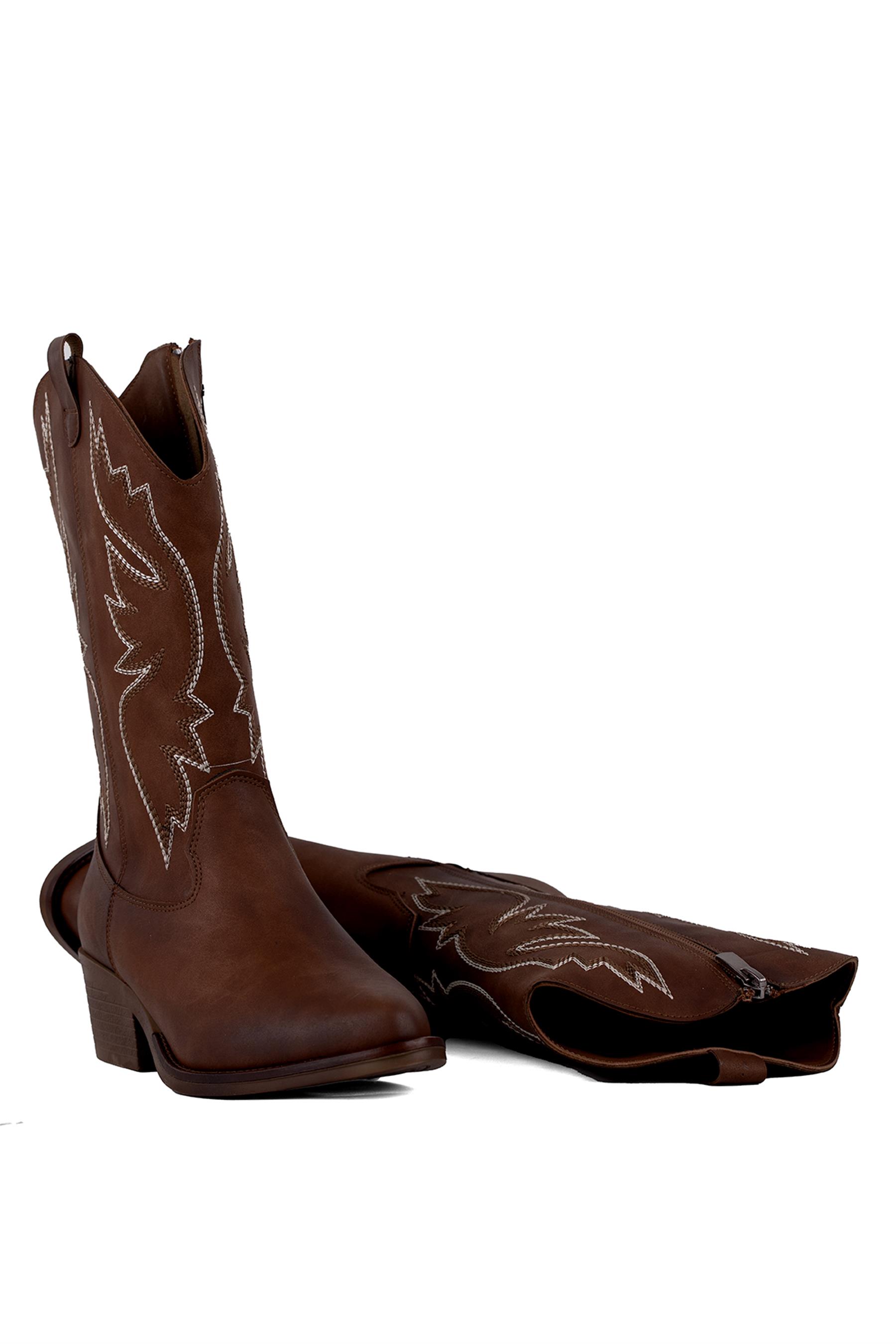 Elit ONY600N Kadın Topuklu Çizme Taba