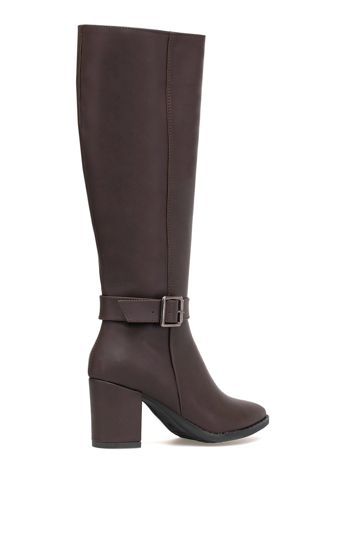 Elit OZRKM701 Kadın Topuklu Çizme Kahverengi