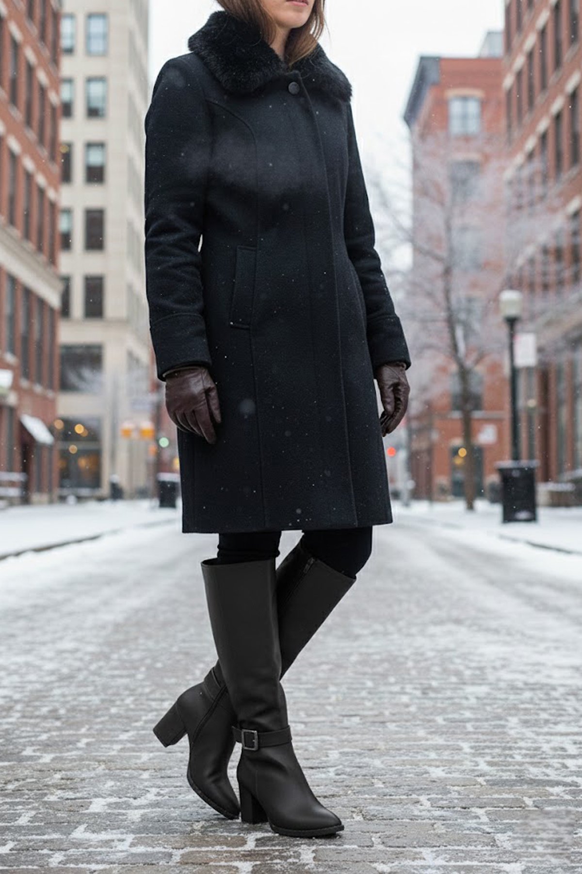 Elit OZRKM701 Kadın Topuklu Çizme Siyah