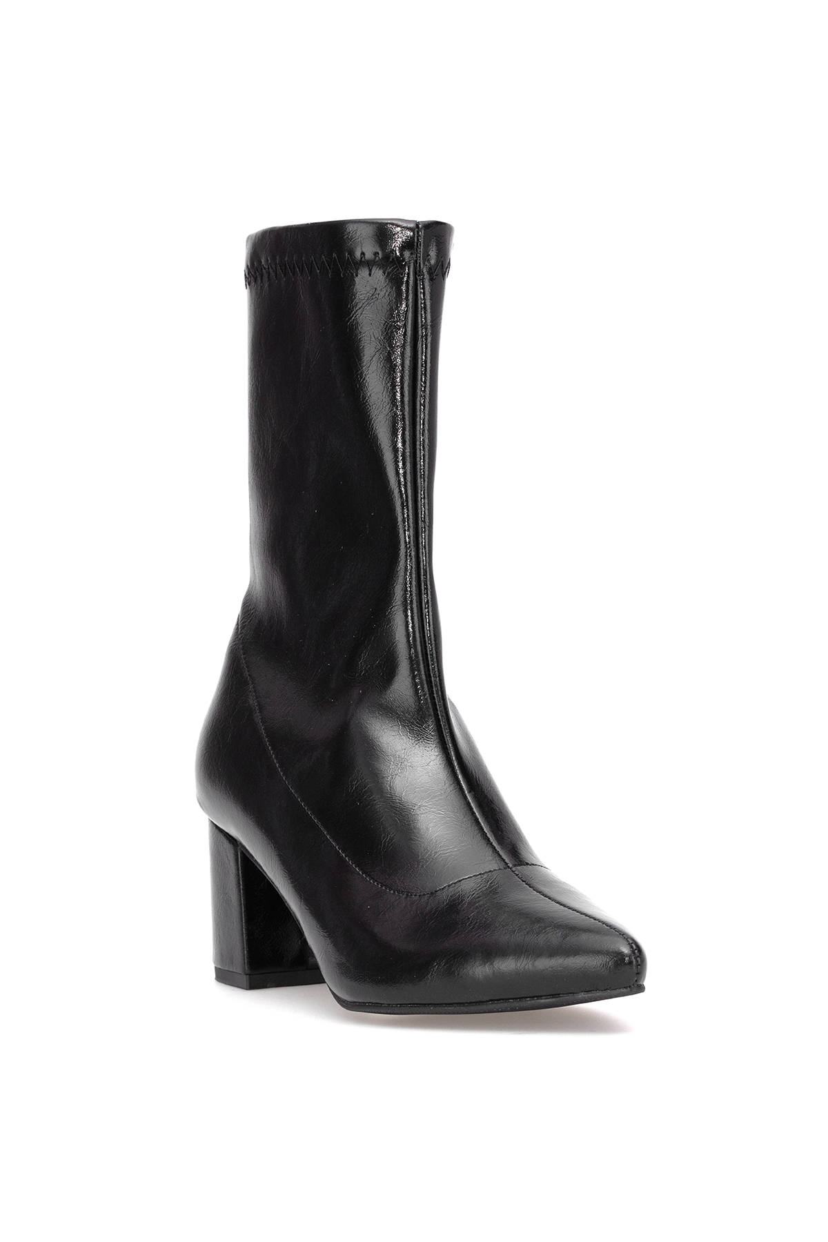 Elit PM08 K1783-2 Kadın Topuklu Bot Siyah