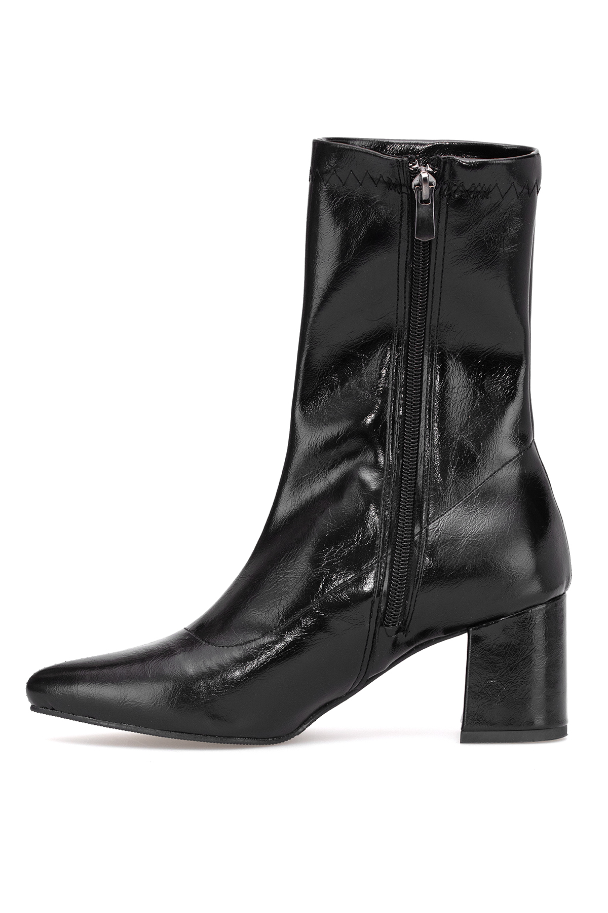 Elit PM08 K1783-2 Kadın Topuklu Bot Siyah