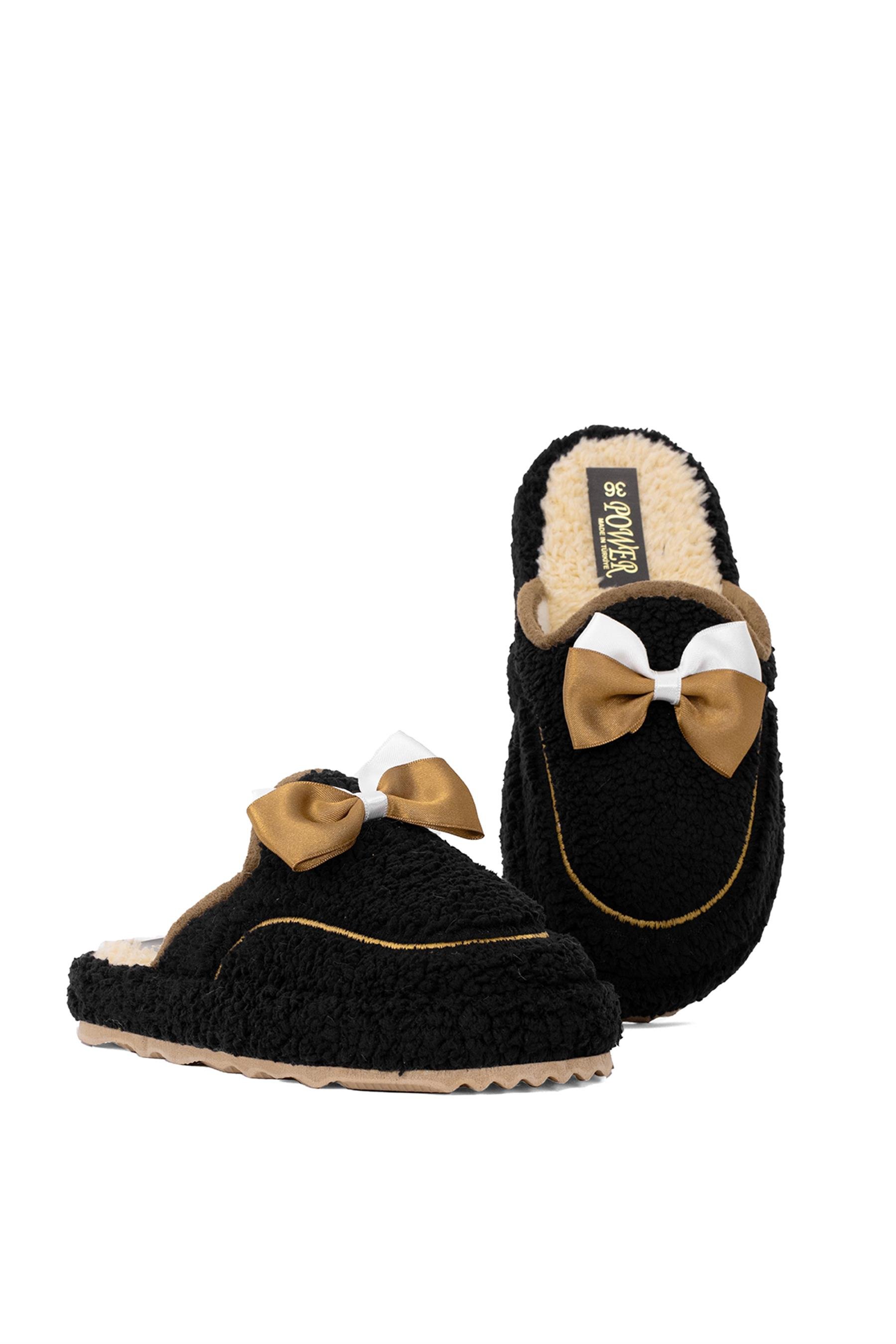 Elit Power 01T Kadın Ev Terliği Siyah