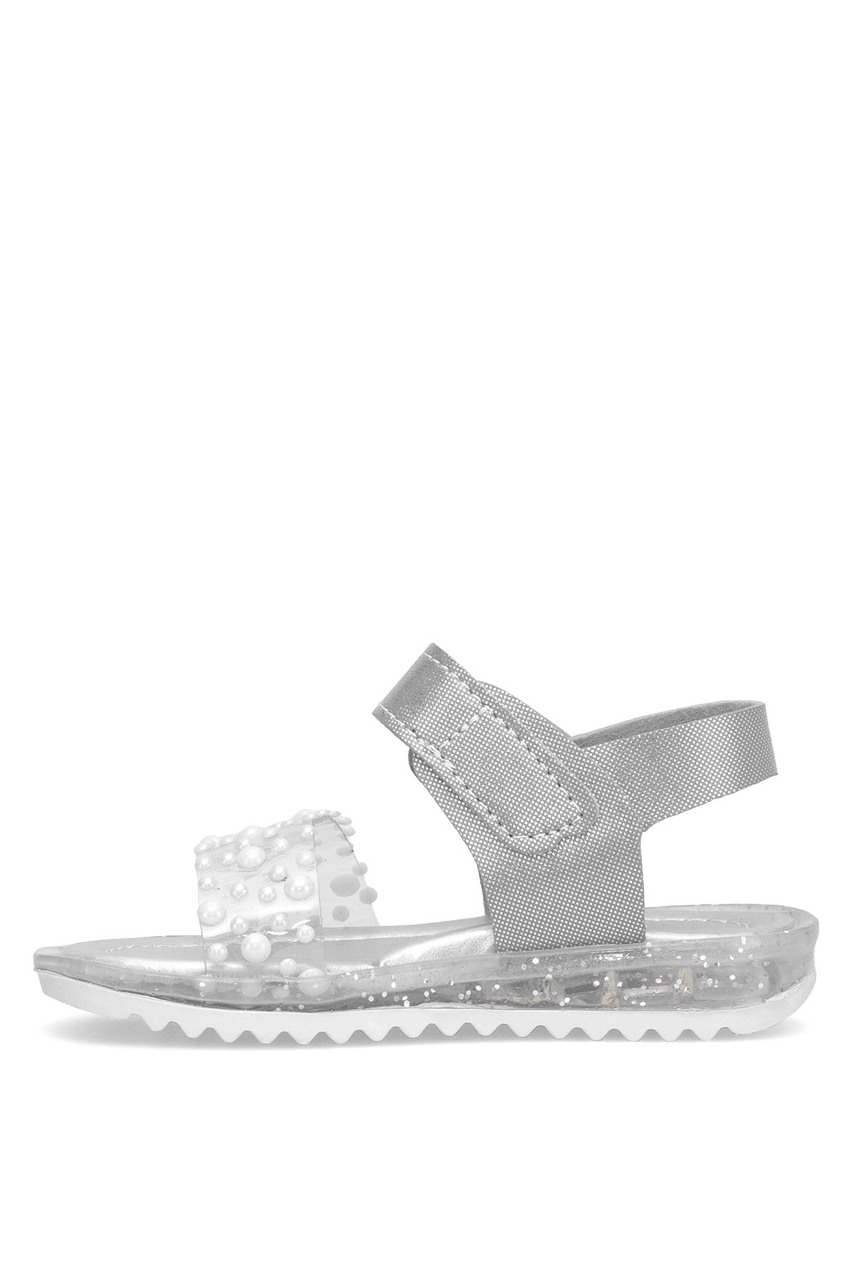 Elit ŞA-B-036-25Y Bebe Kız Çocuk Düz Sandalet Gümüş