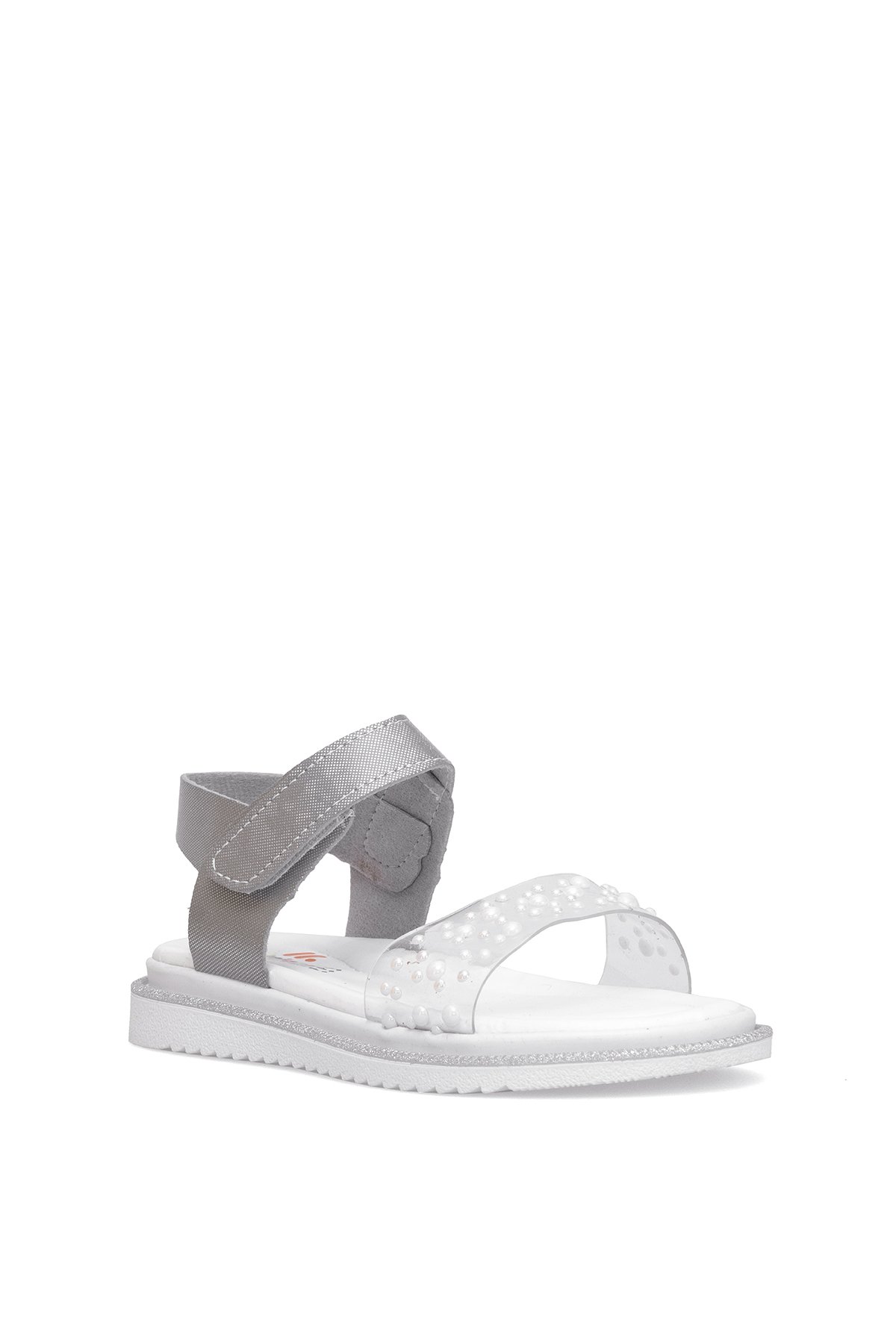 Elit ŞA-F-036-25Y Filet Kız Çocuk Düz Sandalet Gümüş
