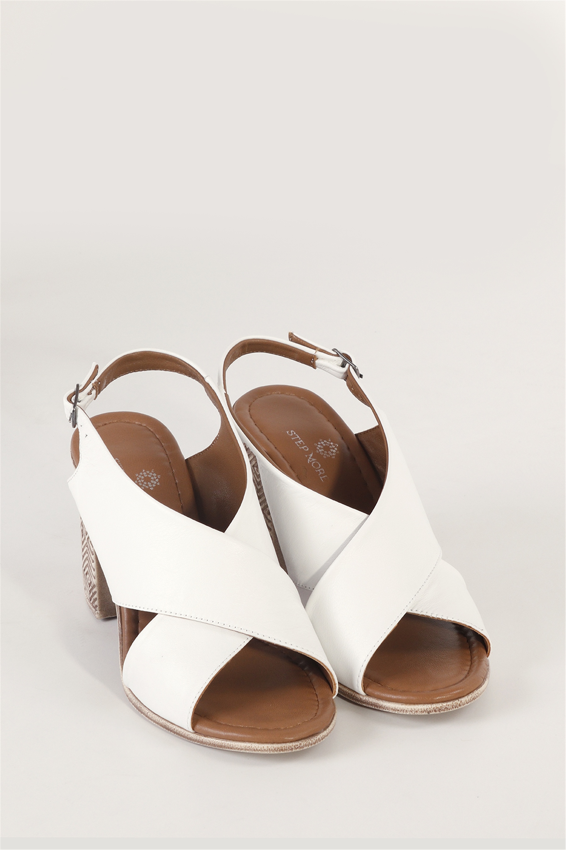 Elit SltZ1909 Kadın Hakiki Deri Sandalet Beyaz