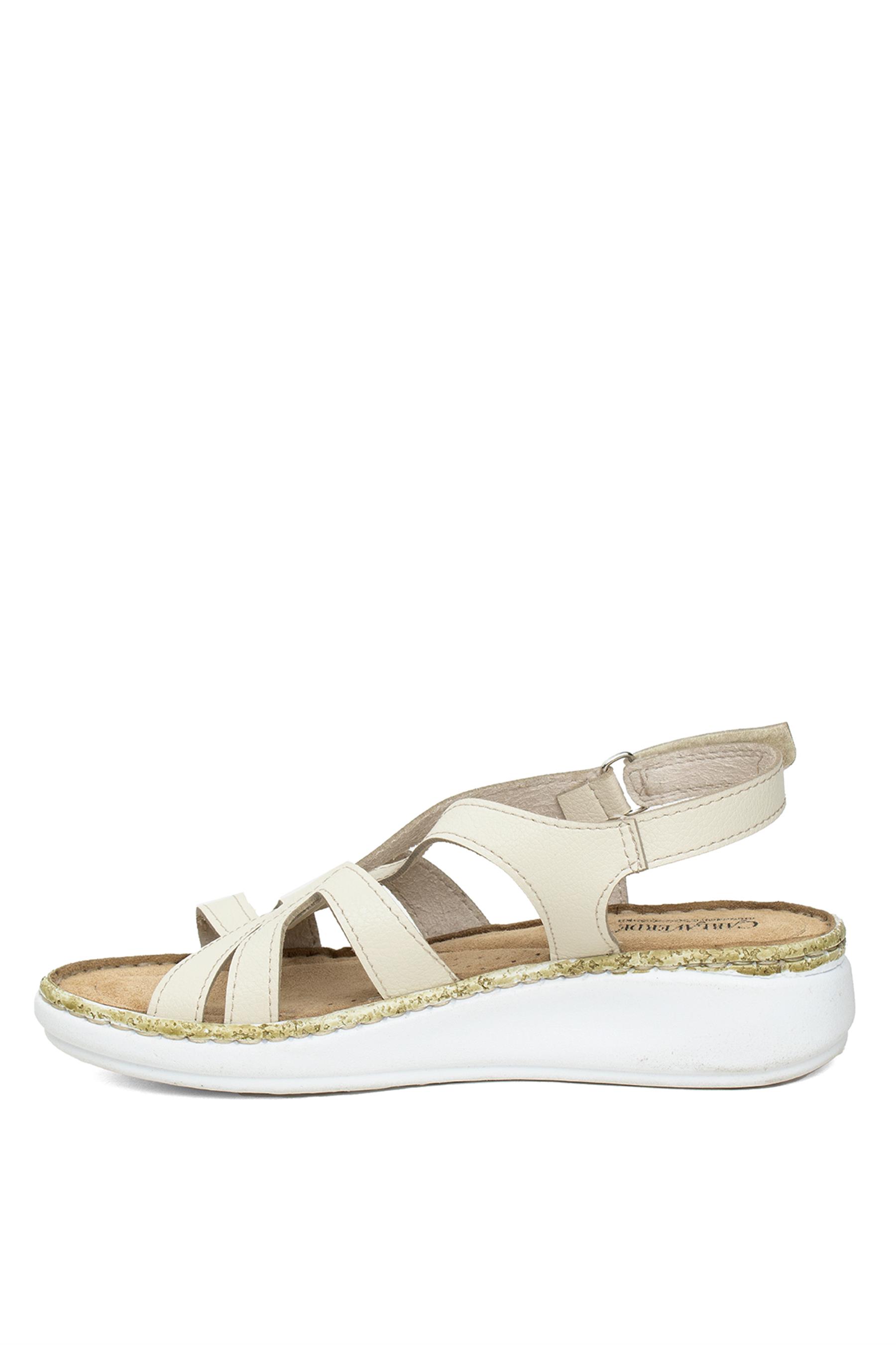 Elit Sry216919C Kadın Düz Sandalet Bej