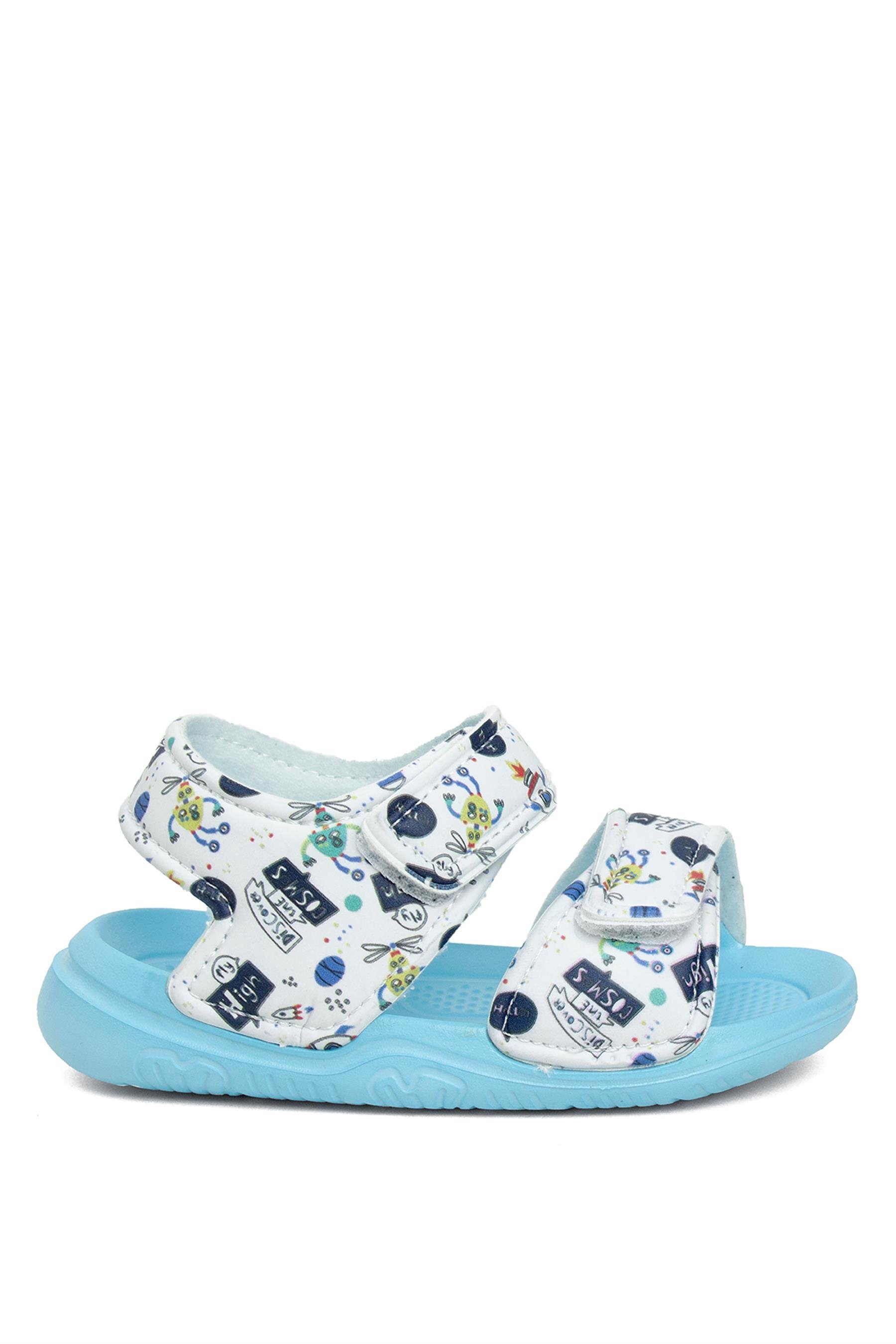 Elit SY016 Patik Erkek Çocuk Düz Sandalet Mavi