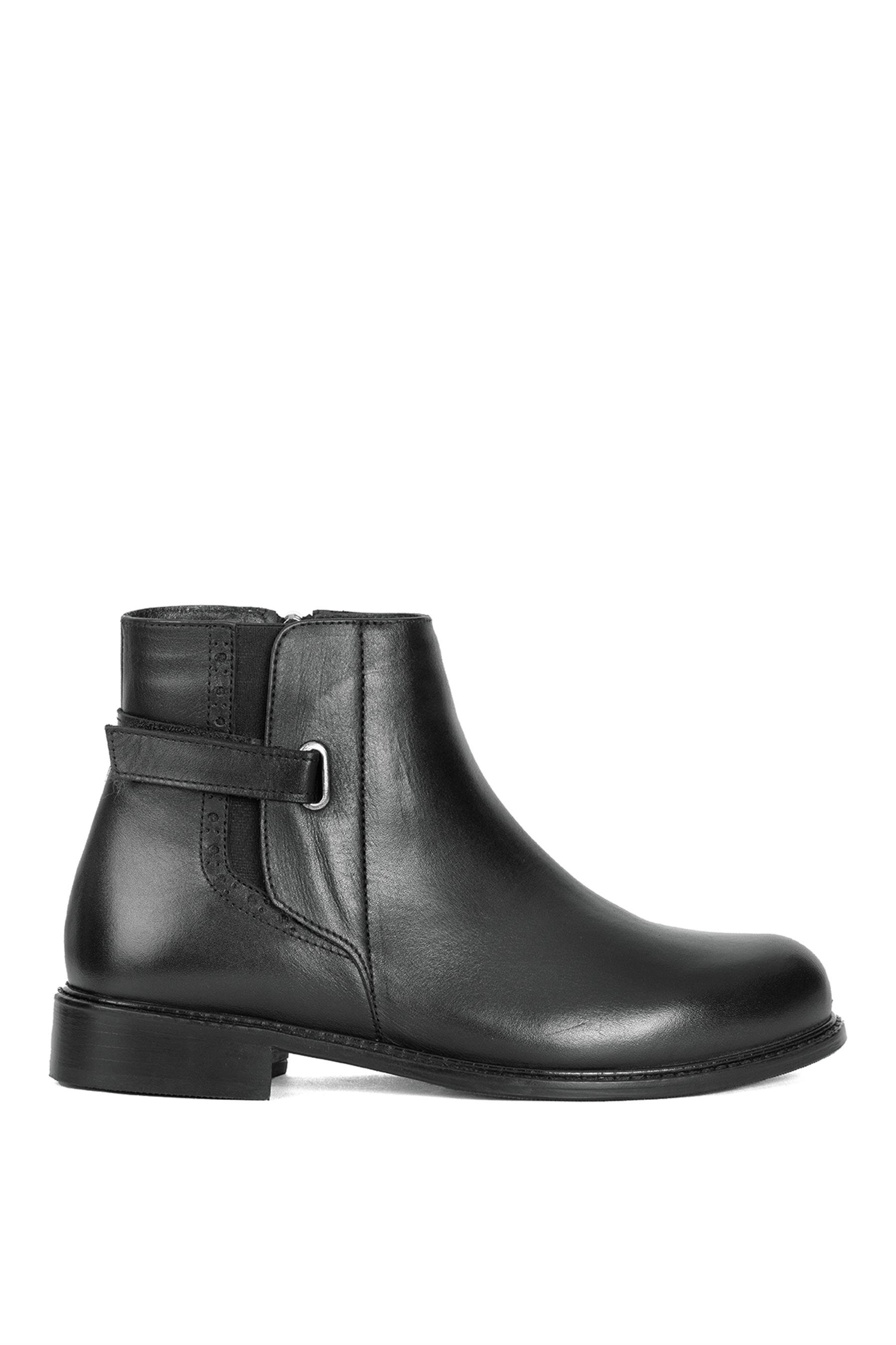 Elit VVSB123C Kadın Hakiki Deri Klasik Bot Siyah