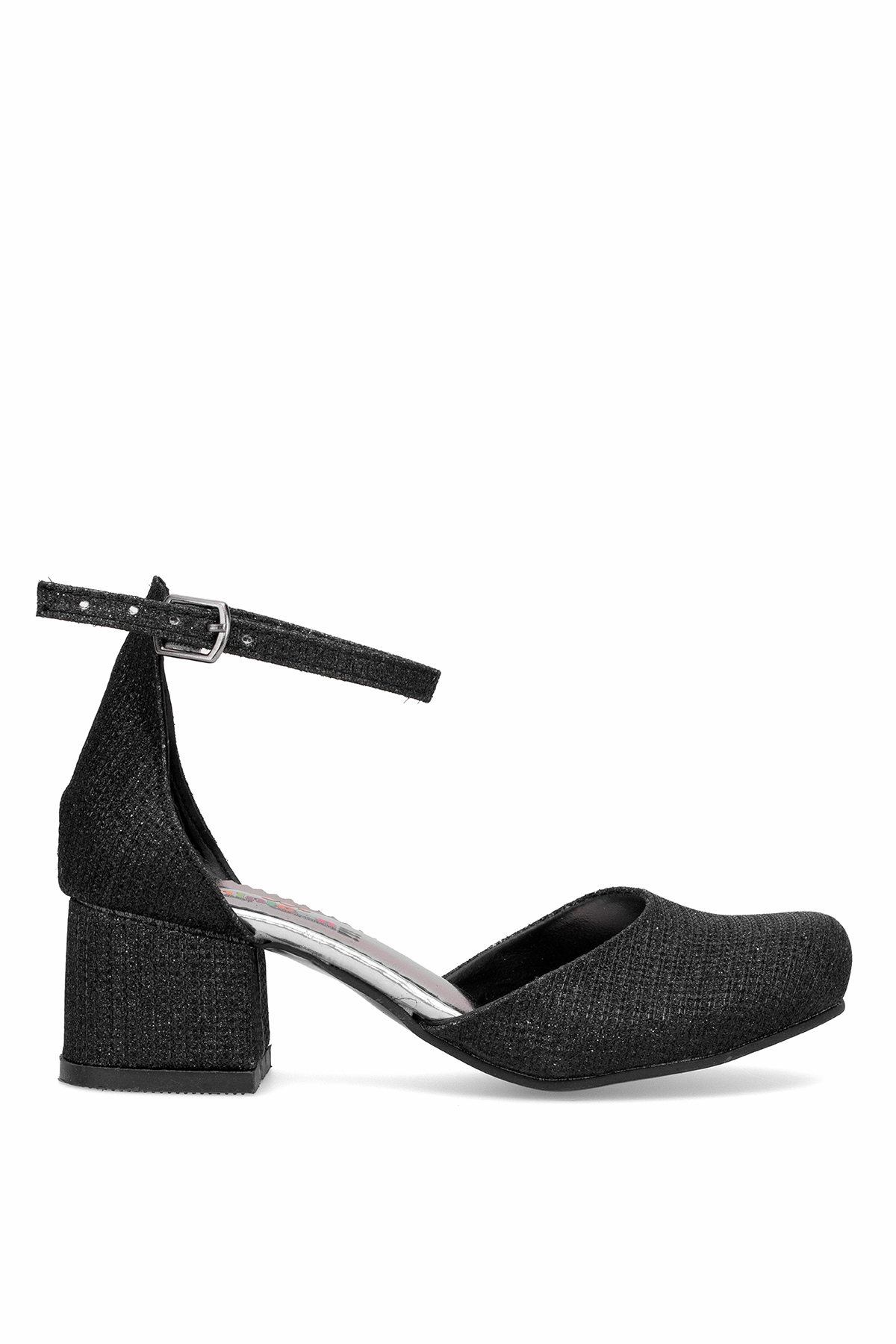 Elit YB-F-Karnıyarık-25Y Filet Kız Çocuk Klasik Topuklu Ayakkabı Siyah