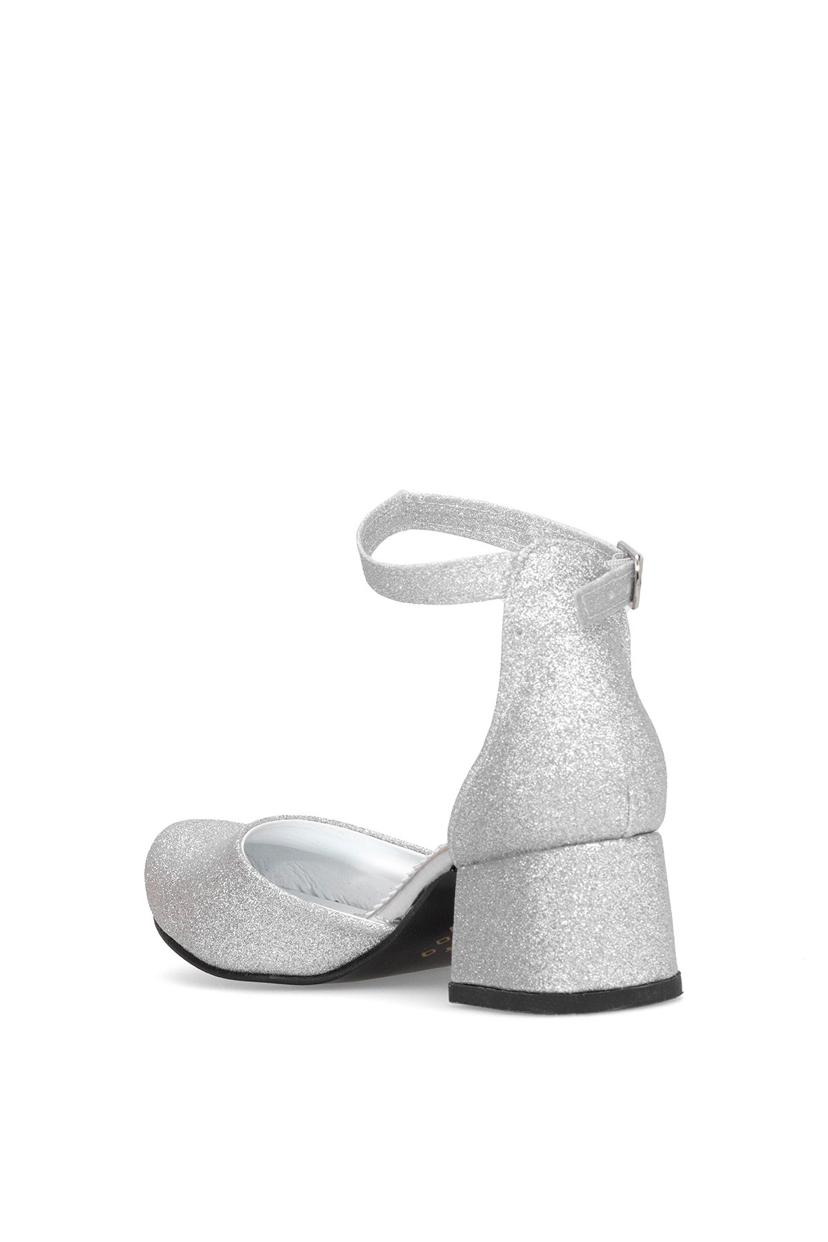 Elit YB-F-Karnıyarık-25Y Filet toKız Çocuk Klasik Topuklu Ayakkabı Gümüş