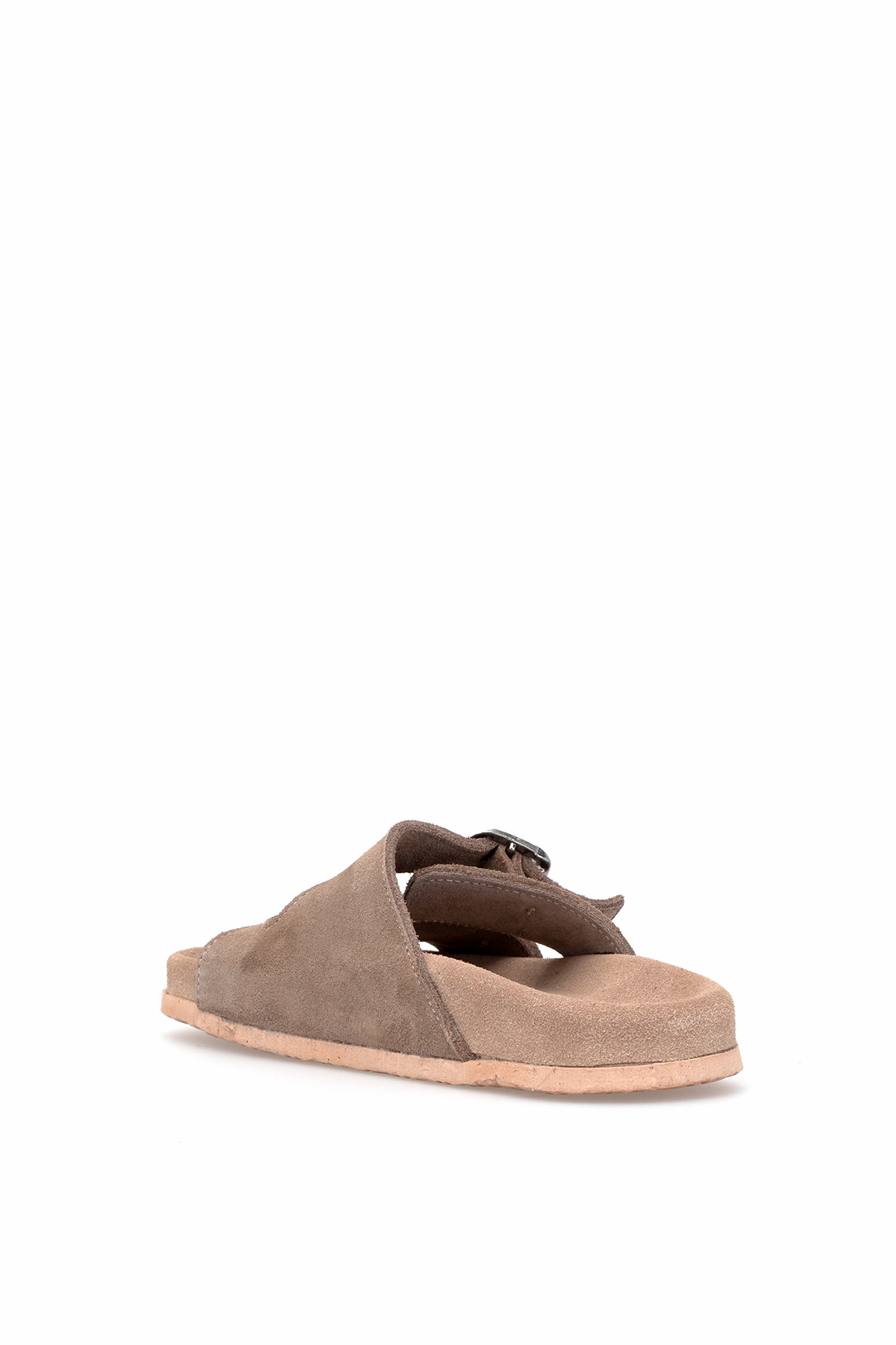 Elit Zeyn 8113 Kadın Hakiki Deri Düz Terlik Vizon