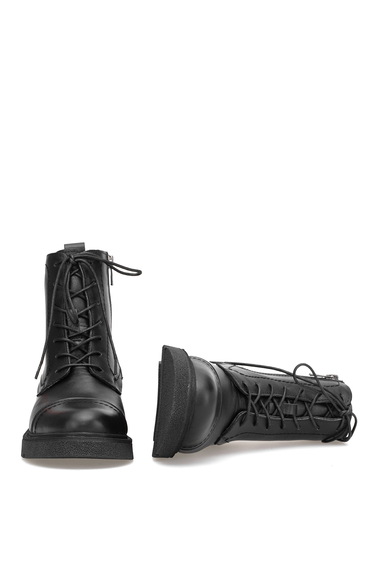 Elit Zorivelle Kadın Hakiki Deri Klasik Bot Siyah