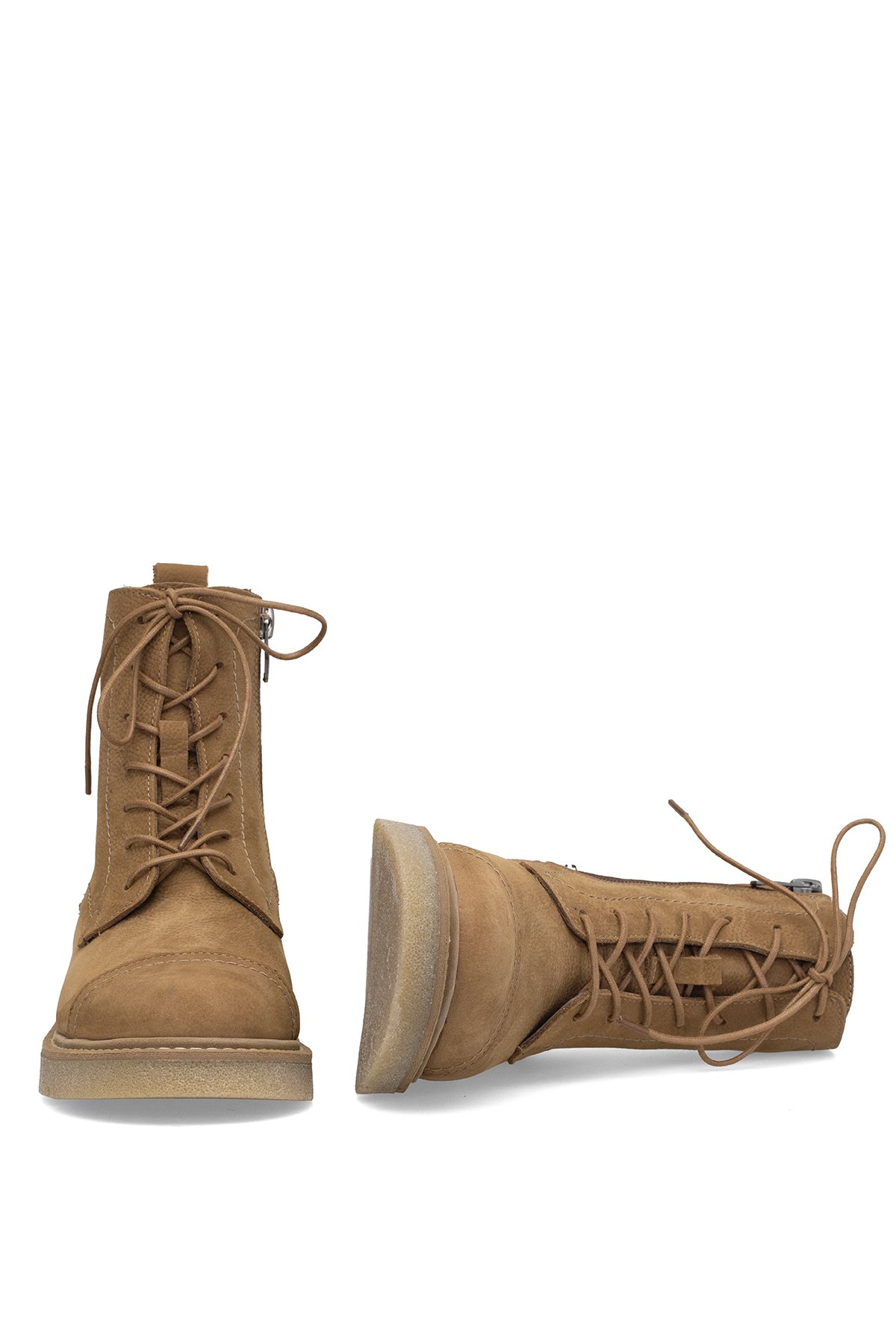 Elit Zorivelle Kadın Hakiki Nubuk Deri Klasik Bot Taba