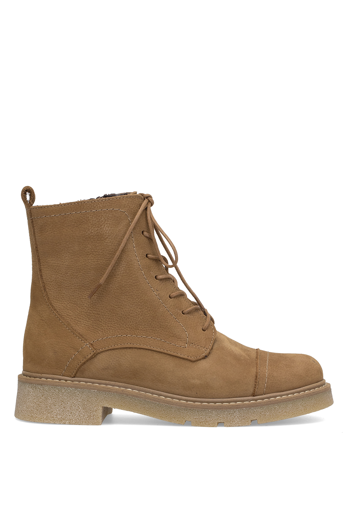 Elit Zorivelle Kadın Hakiki Nubuk Deri Klasik Bot Taba