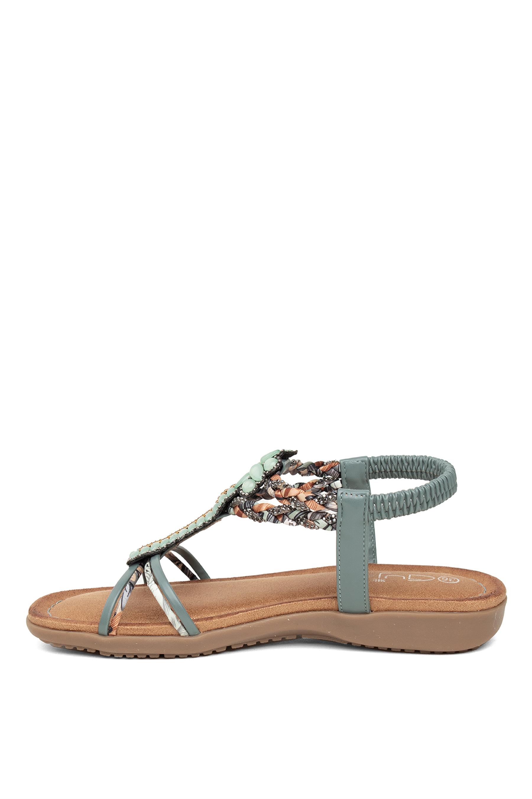 Guja 24Y150-38 Kadın Düz Sandalet Yeşil