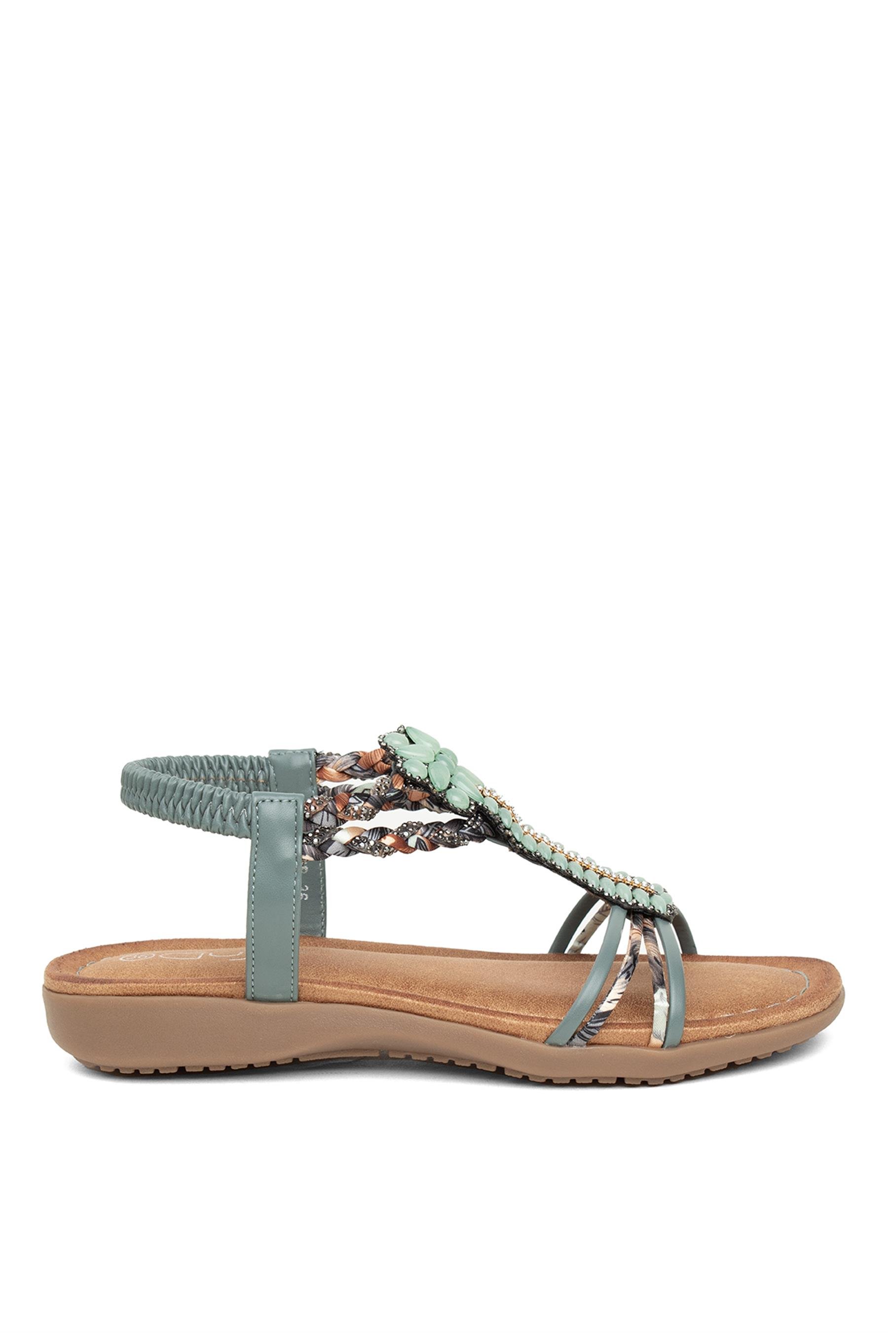 Guja 24Y150-38 Kadın Düz Sandalet Yeşil