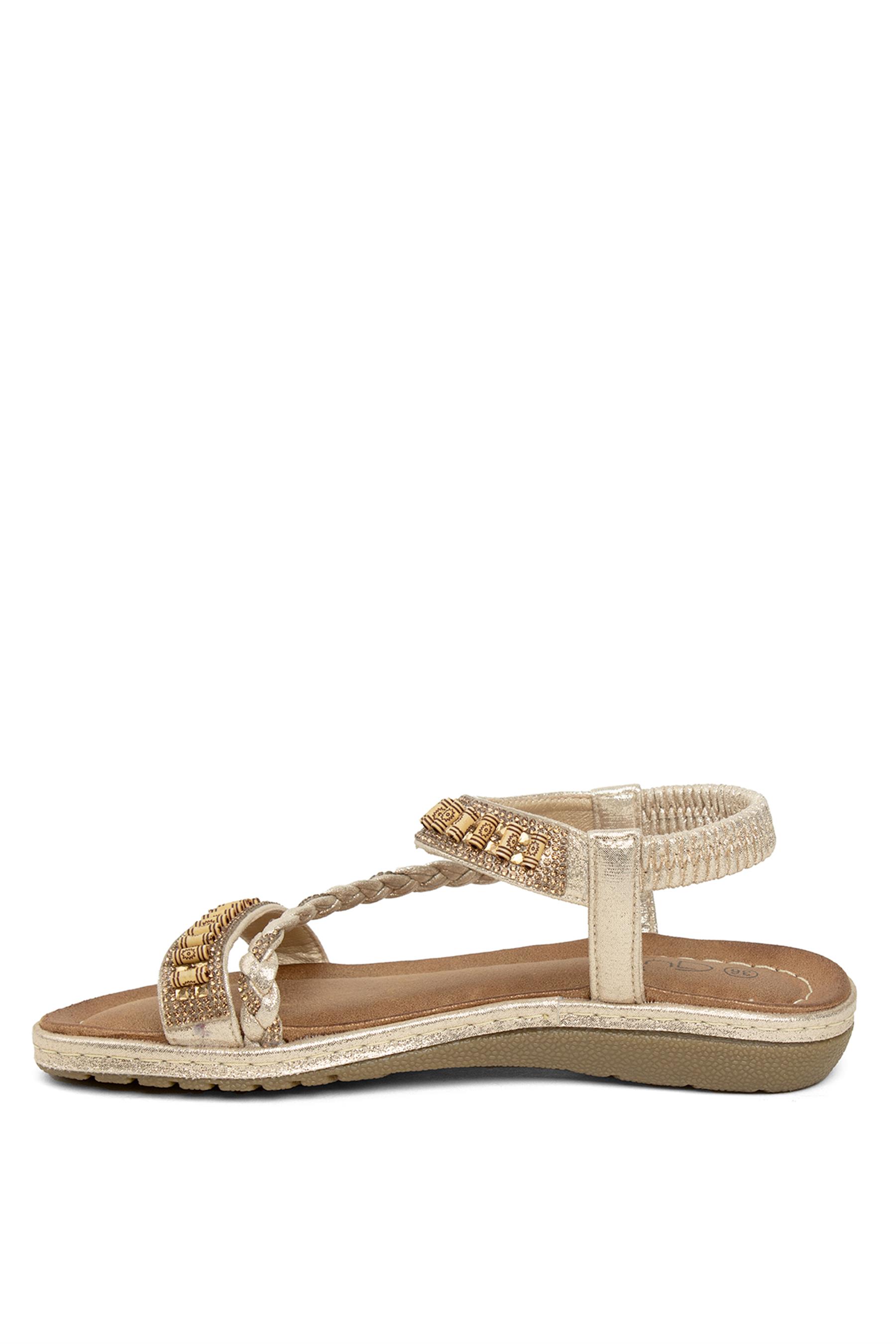 Guja 24Y152-18 Kadın Düz Sandalet Altın