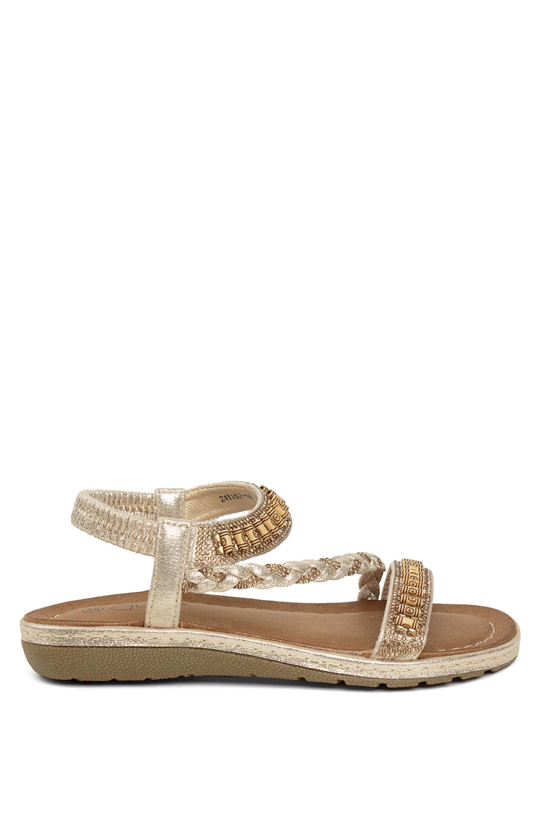 Guja 24Y152-18 Kadın Düz Sandalet Altın