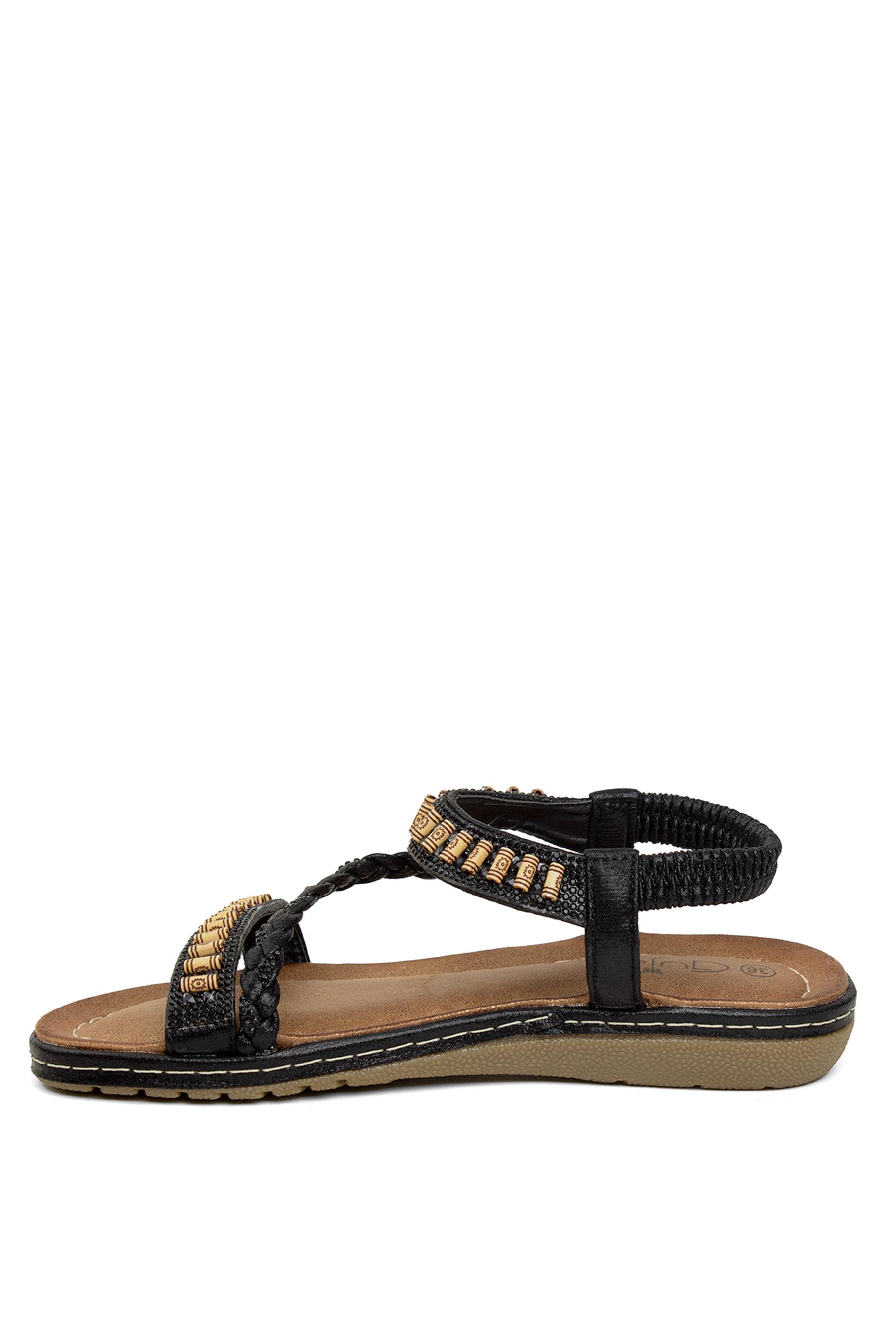 Guja 24Y152-18 Kadın Düz Sandalet Siyah