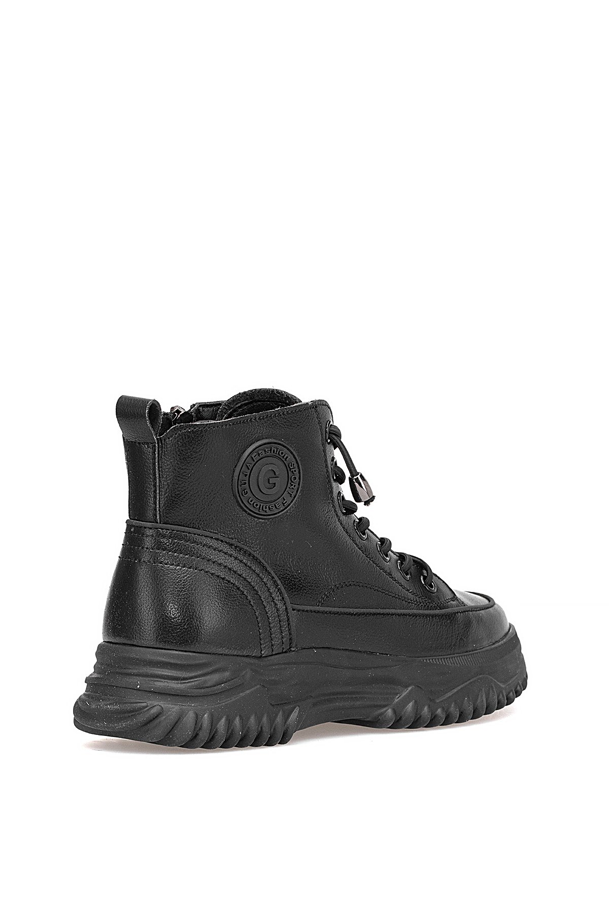 Guja 25K310-13 Kadın Hakiki Deri Sneaker Bot Siyah