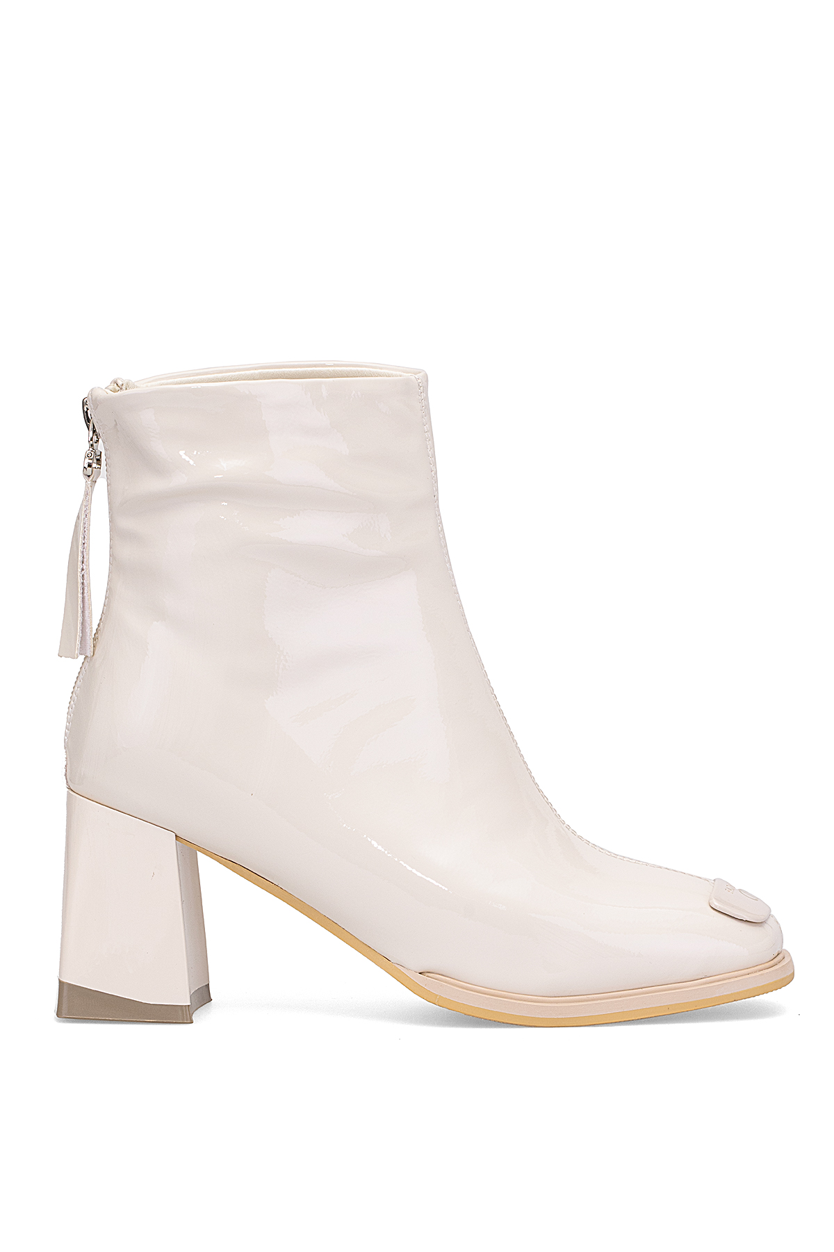 Guja 25K415-1 Kadın Hakiki Deri Topuklu Bot Bej