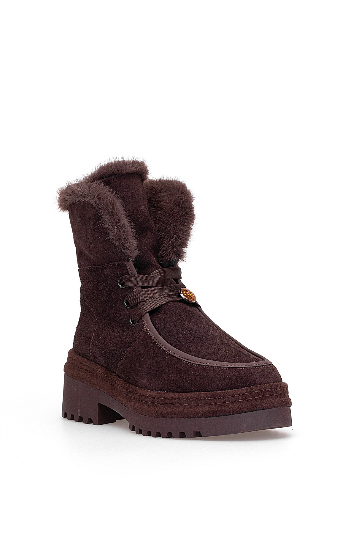 Guja 25K433 Kadın Hakiki Deri Klasik Bot Kahverengi