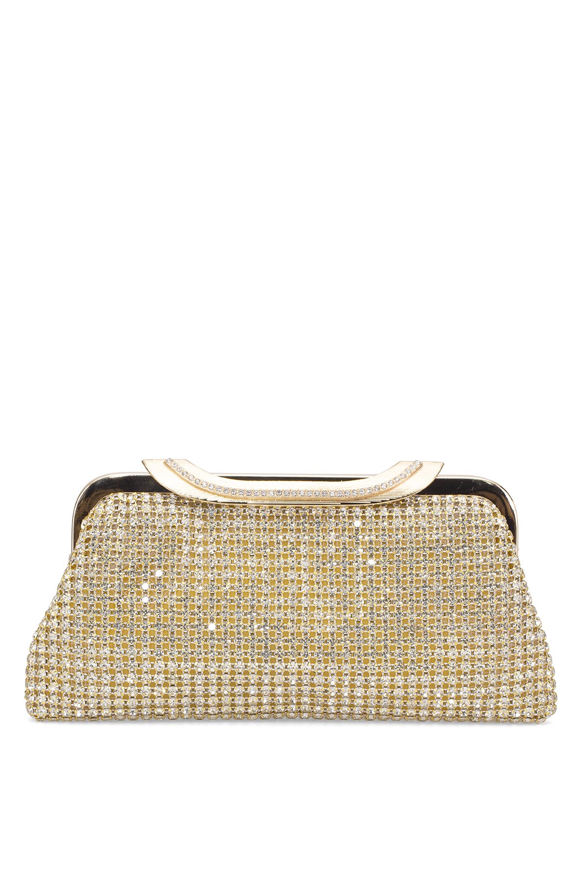 Guja 25KC1284 Kadın Taşlı Portföy Çanta Altın