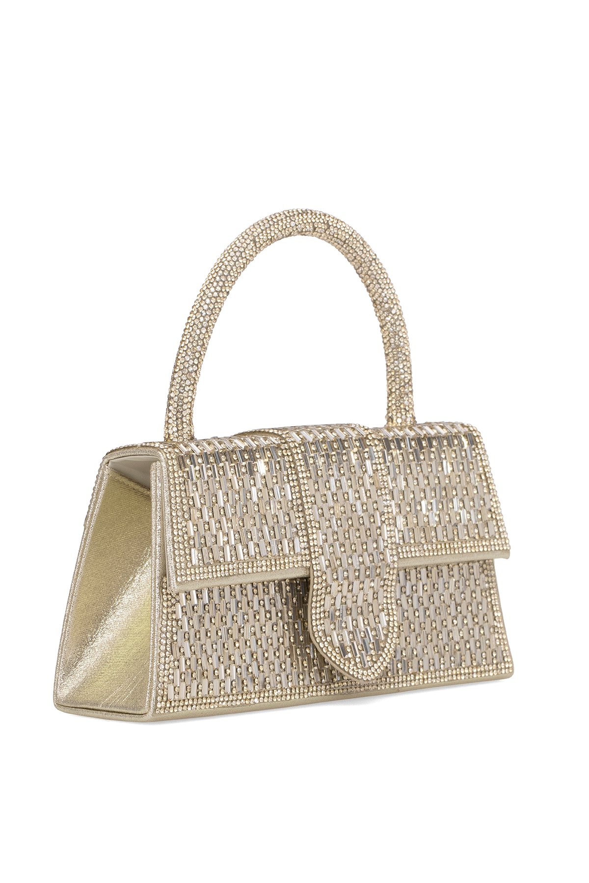 Guja 25KC1285 Kadın Taşlı El Çantası Altın