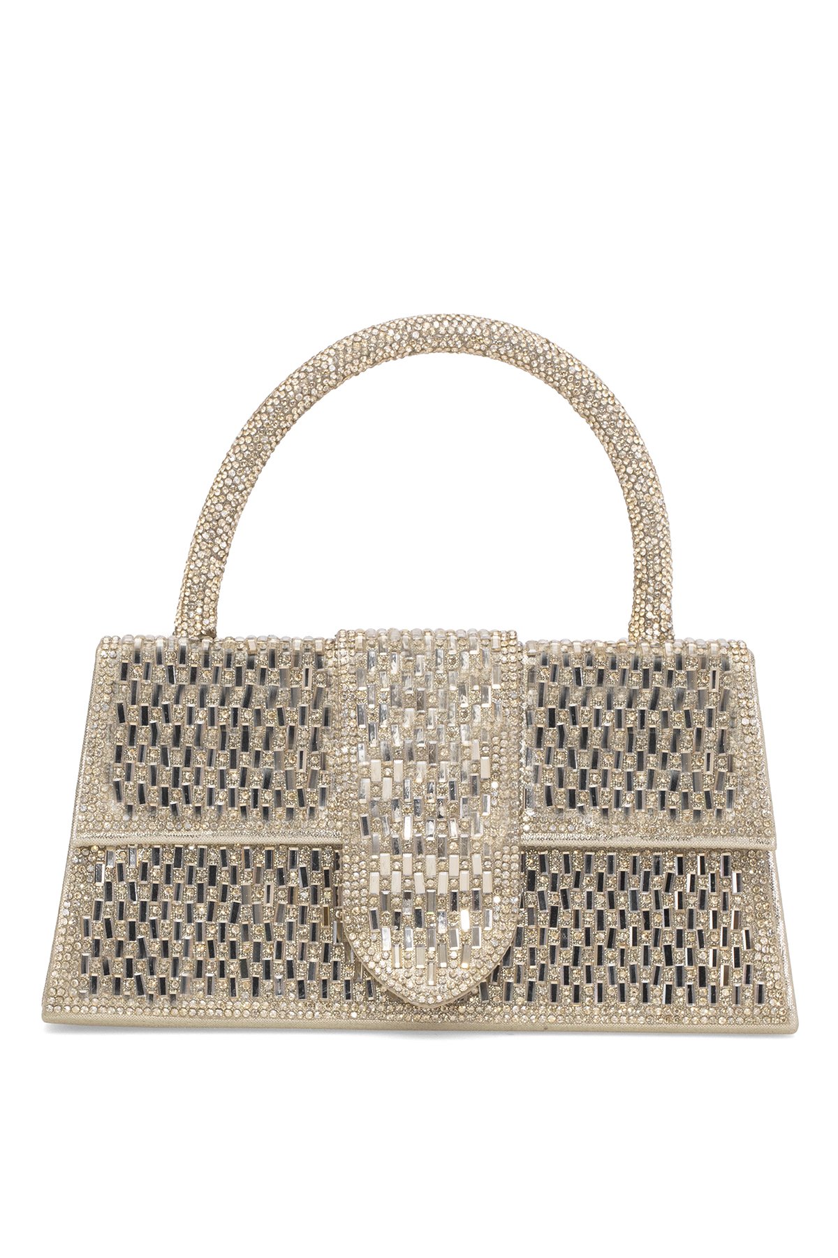 Guja 25KC1285 Kadın Taşlı El Çantası Altın