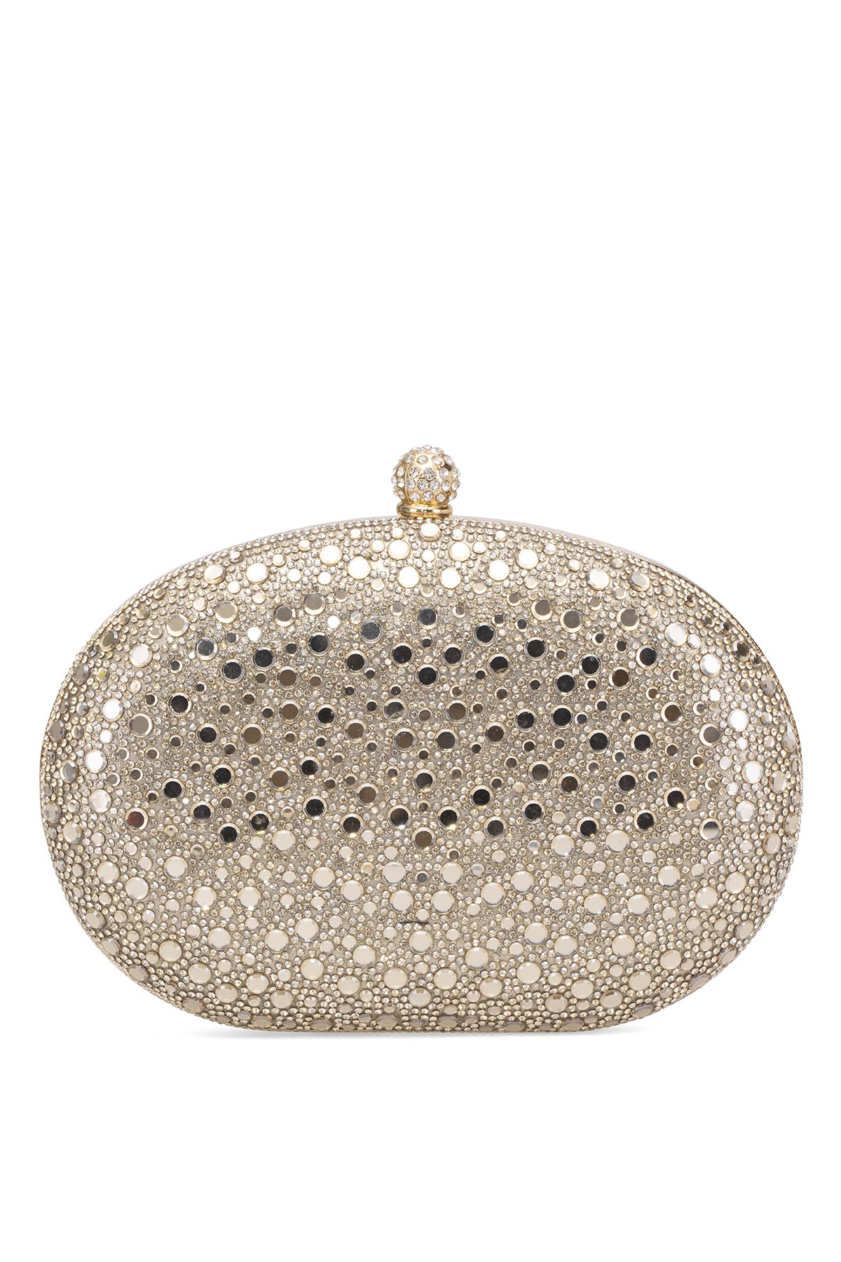 Guja 25KC1288 Kadın Taşlı Kutu El Çantası Altın