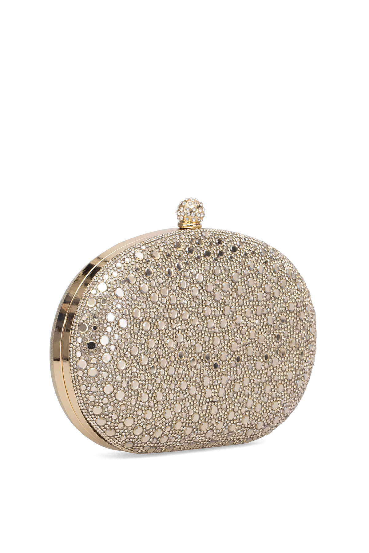 Guja 25KC1288 Kadın Taşlı Kutu El Çantası Altın