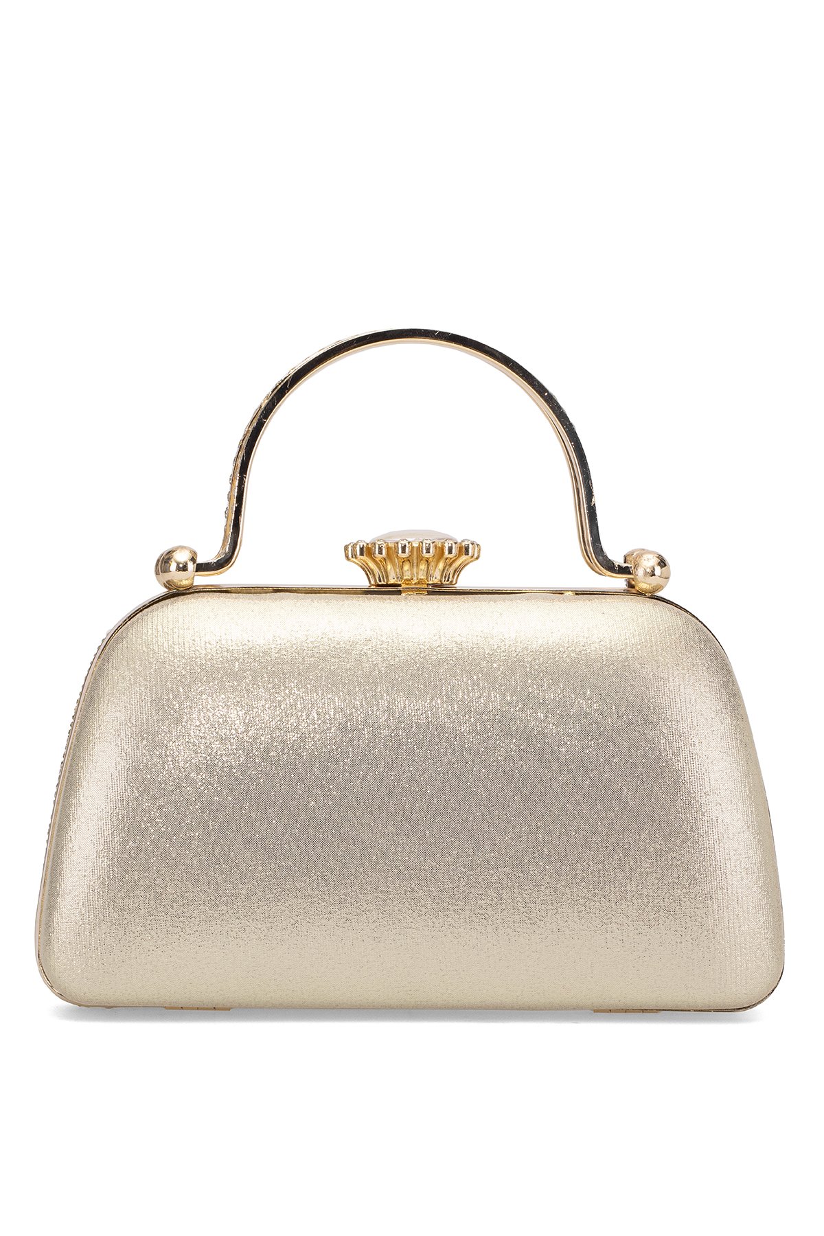 Guja 25KC1289 Kadın Taşlı Kutu El Çantası Altın