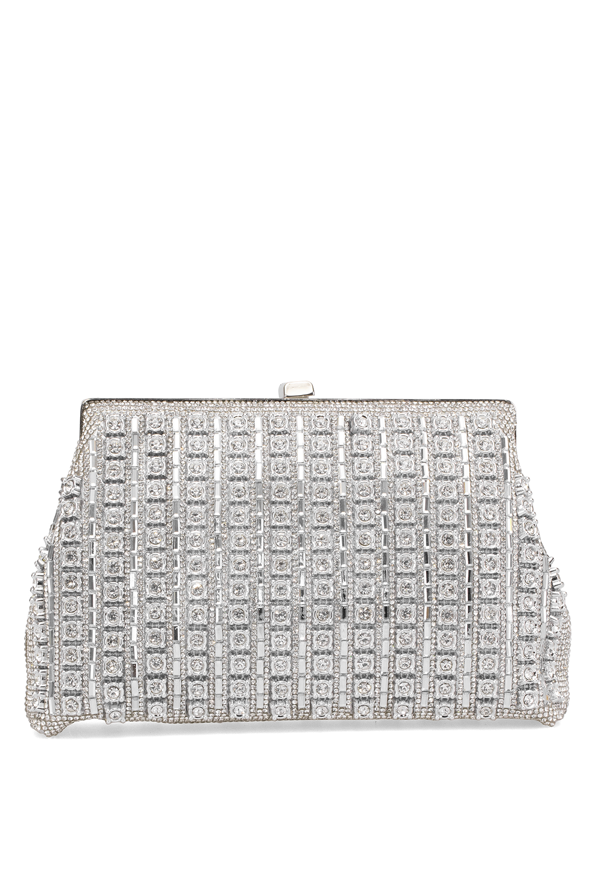 Guja 25KC1292 Kadın Taşlı El Çantası Gümüş