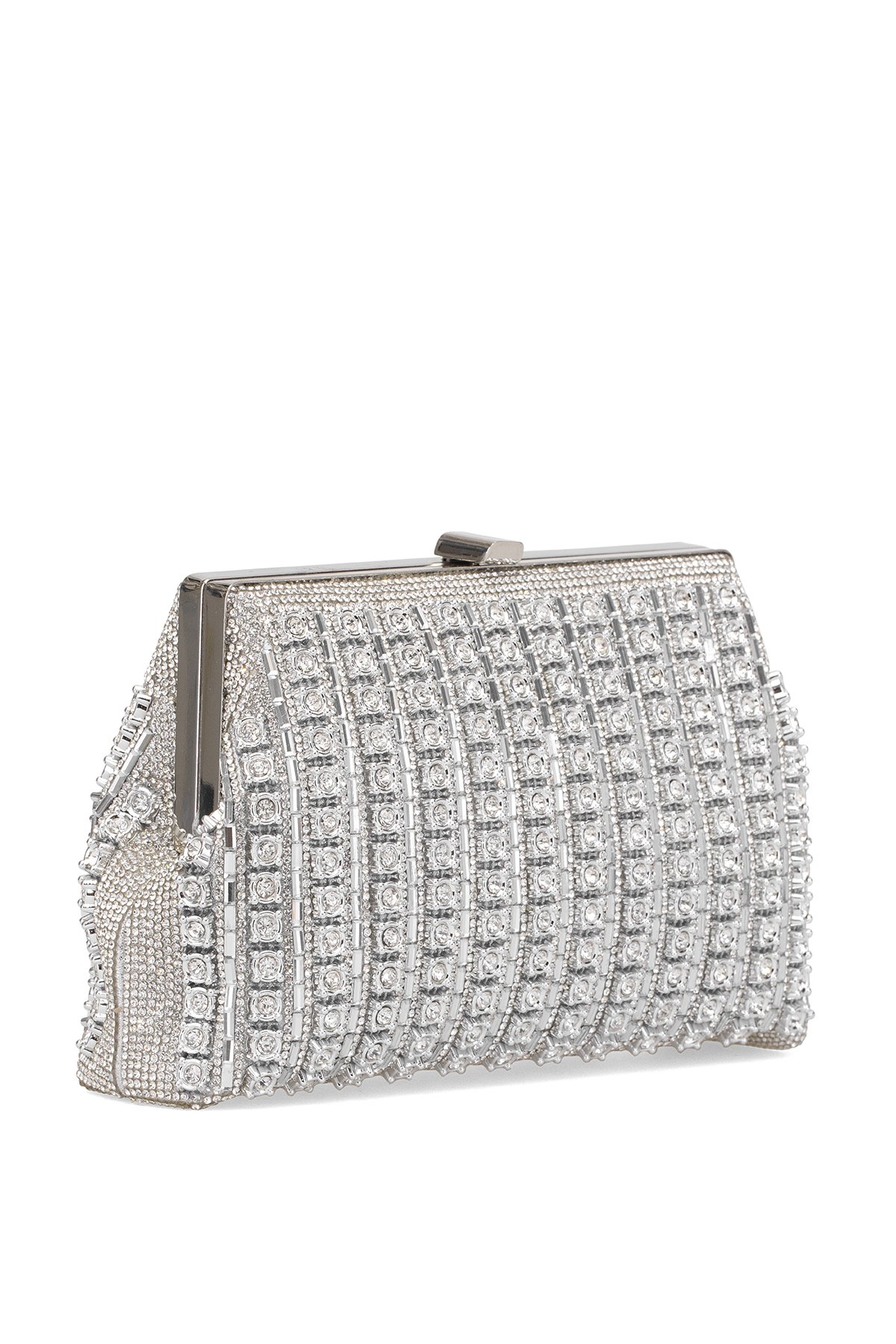 Guja 25KC1292 Kadın Taşlı El Çantası Gümüş