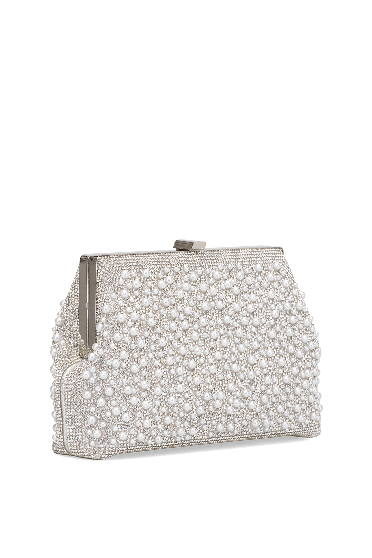 Guja 25KC1293 Kadın Taşlı El Çantası Gümüş