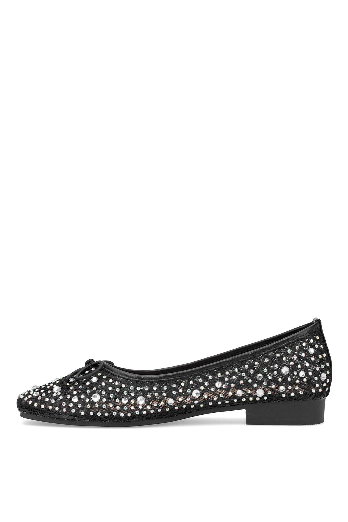 Guja 25Y179 Kadın Taşlı Babet Siyah