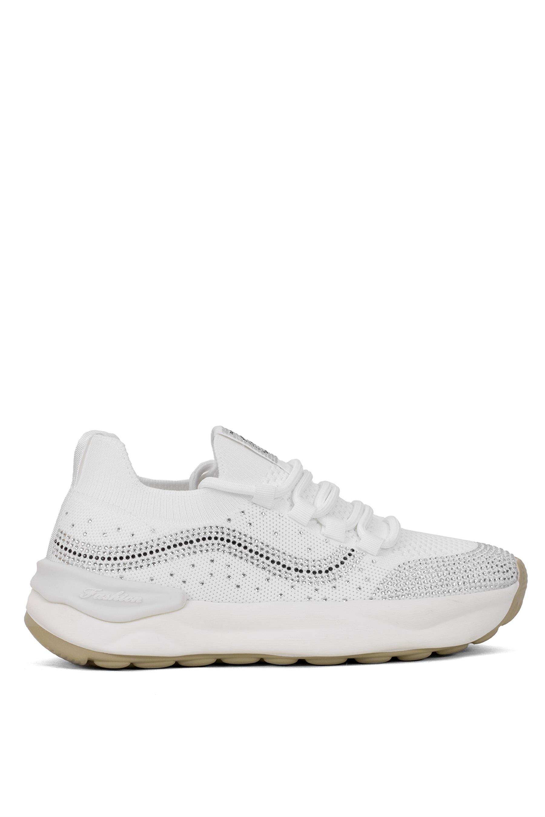 Guja 25Y310-4 Kadın Taşlı Yürüyüş Ayakkabısı Beyaz