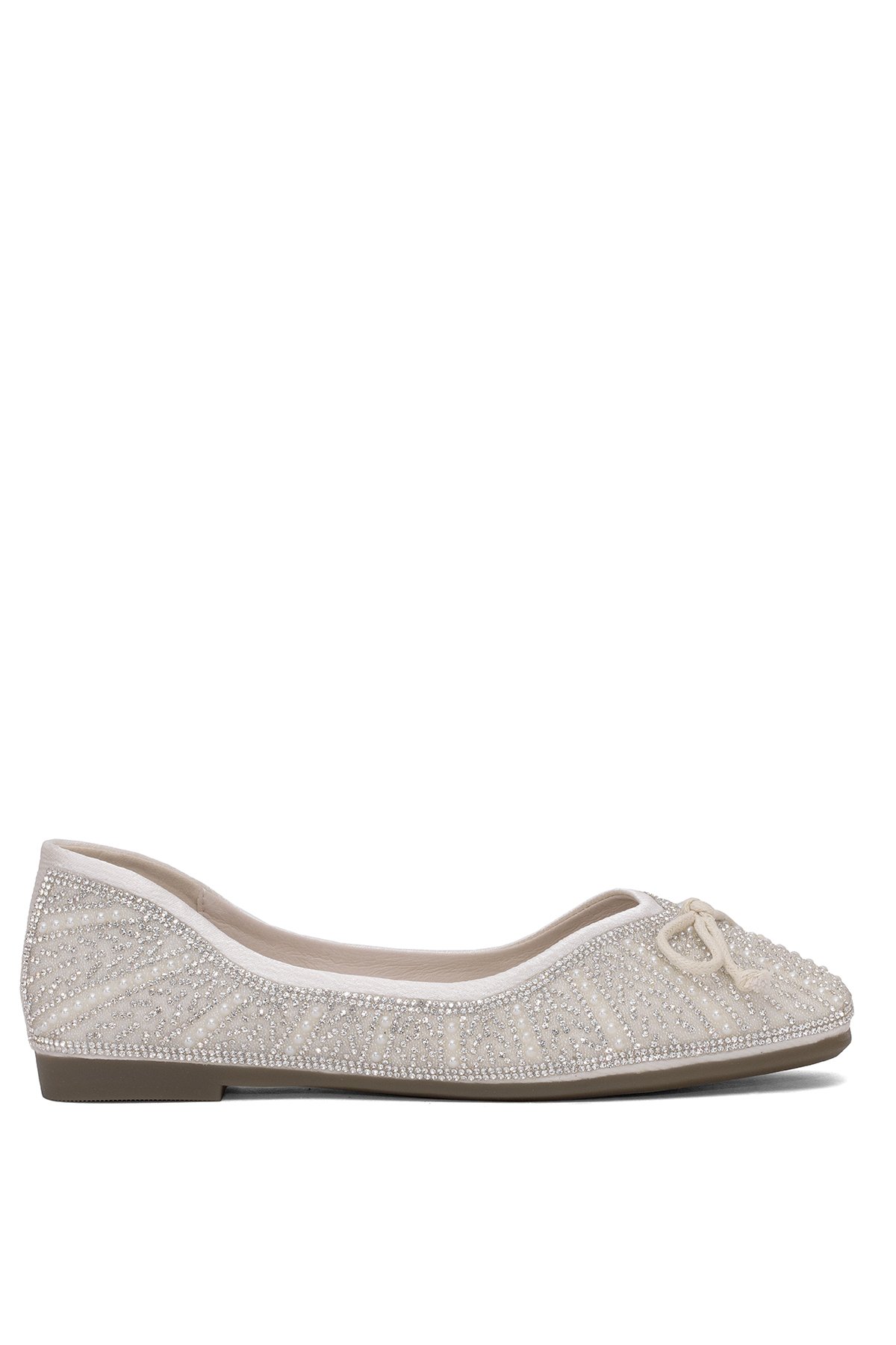 Guja 25Y377-2 Kadın Taşlı Babet Gümüş