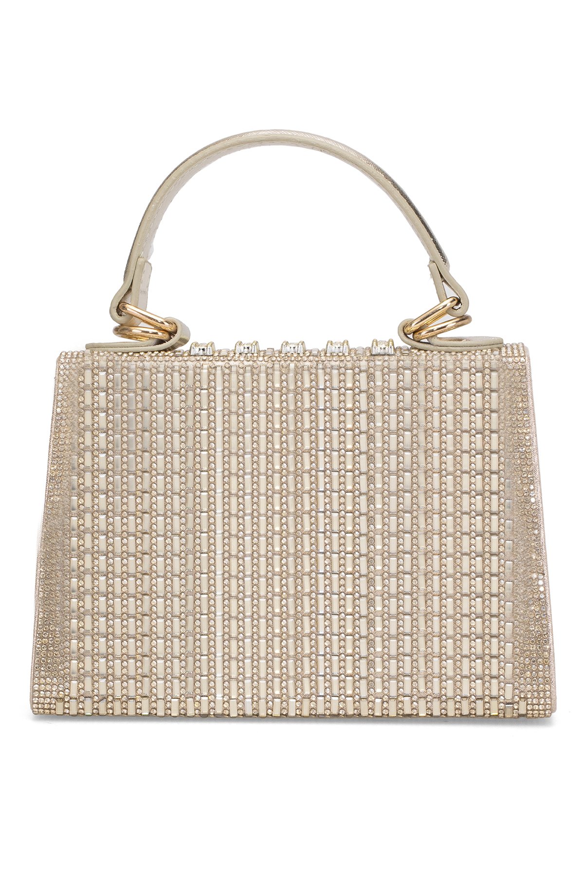 Guja 25YG585 Kadın Taşlı El Çantası Altın