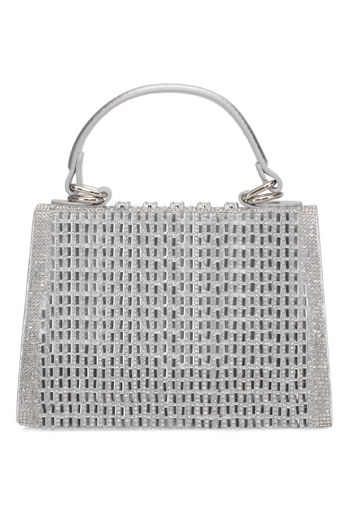 Guja 25YG585 Kadın Taşlı El Çantası Gümüş