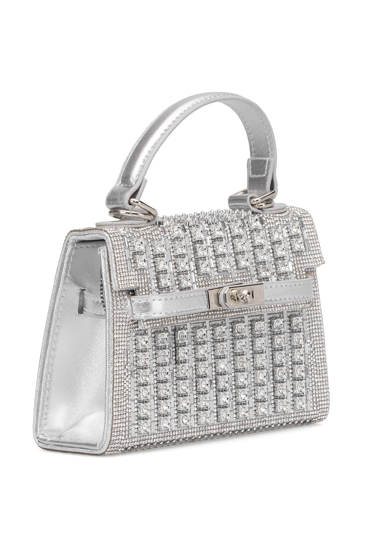 Guja 25YG585 Kadın Taşlı El Çantası Gümüş