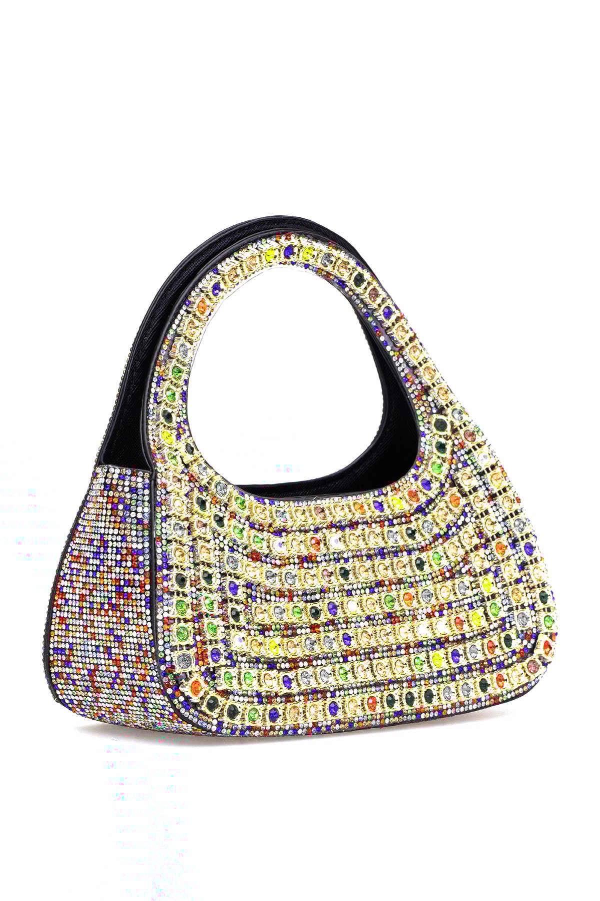 Guja 25YG586 Kadın Taşlı El Çantası Çok Renkli